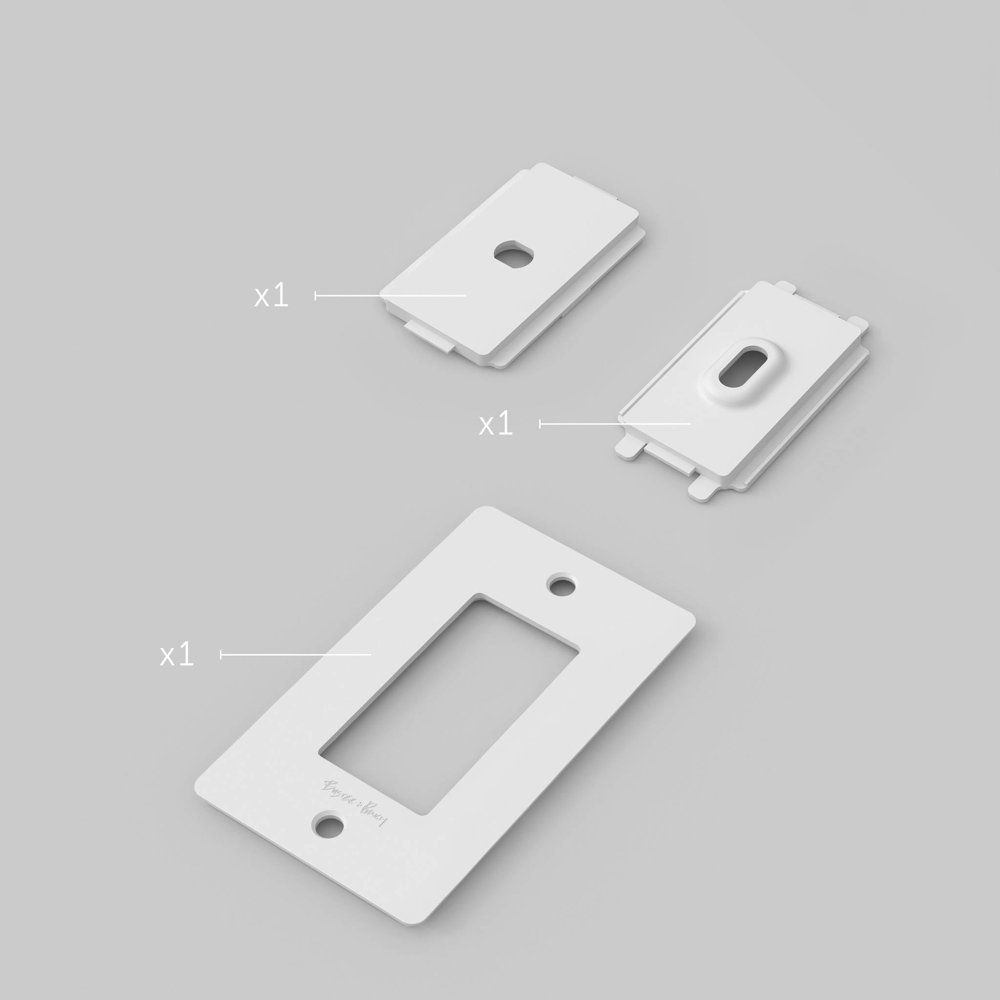 1G PLATE / POLYCARBONATE / WITH LOGO