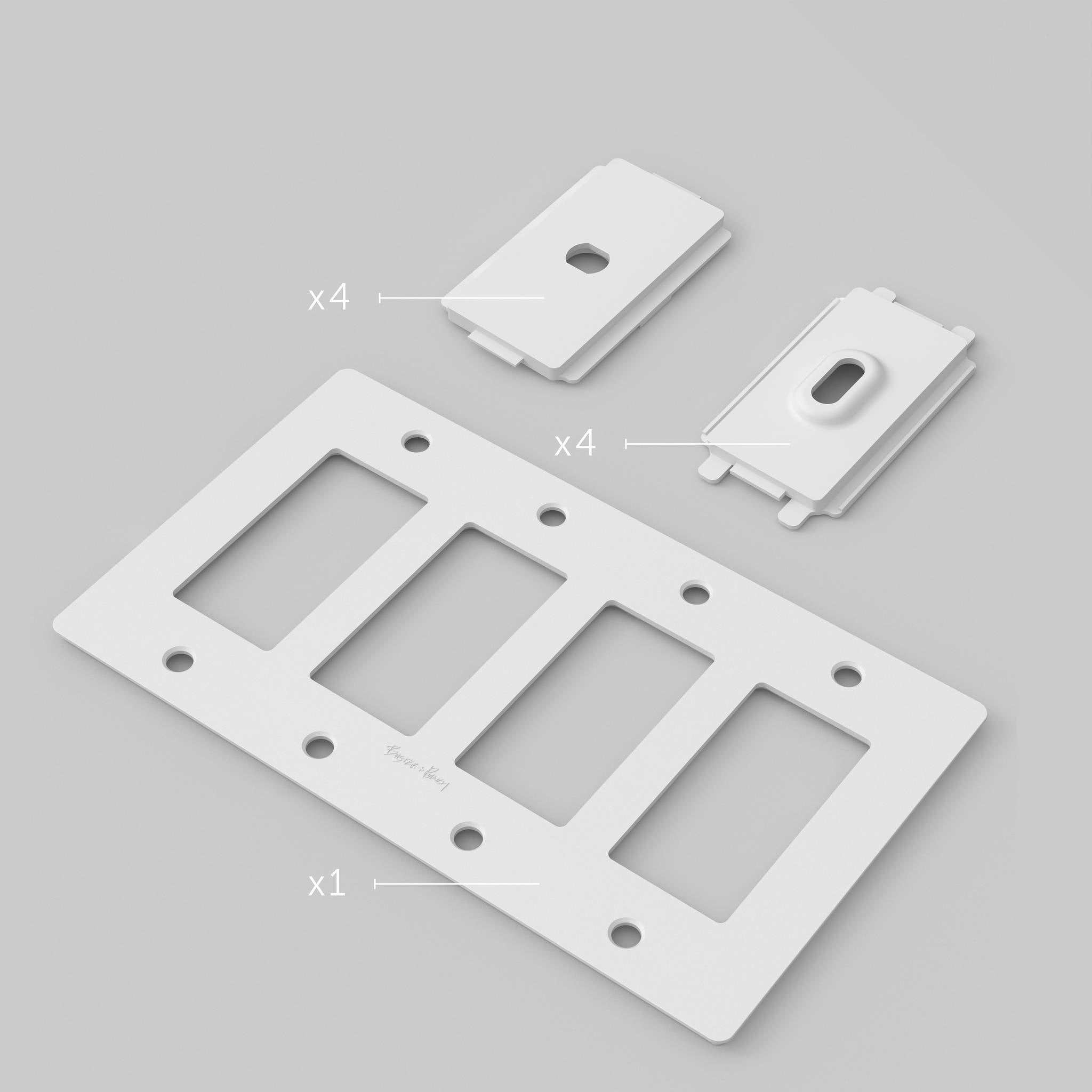 4G PLATE / POLYCARBONATE / WITH LOGO