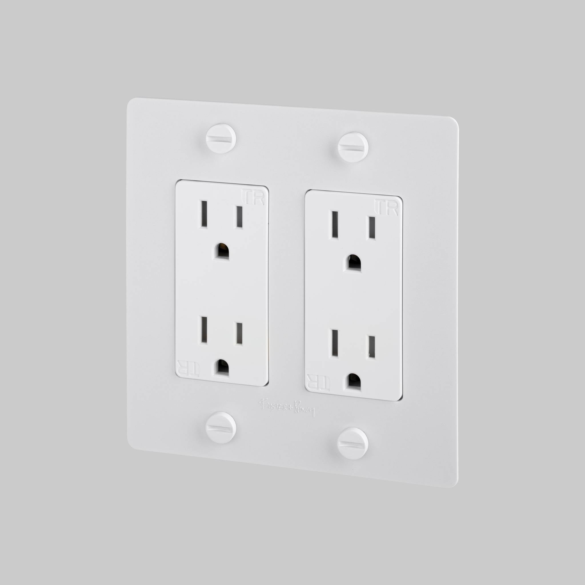 2G DUPLEX OUTLET / CROSS / WITH LOGO