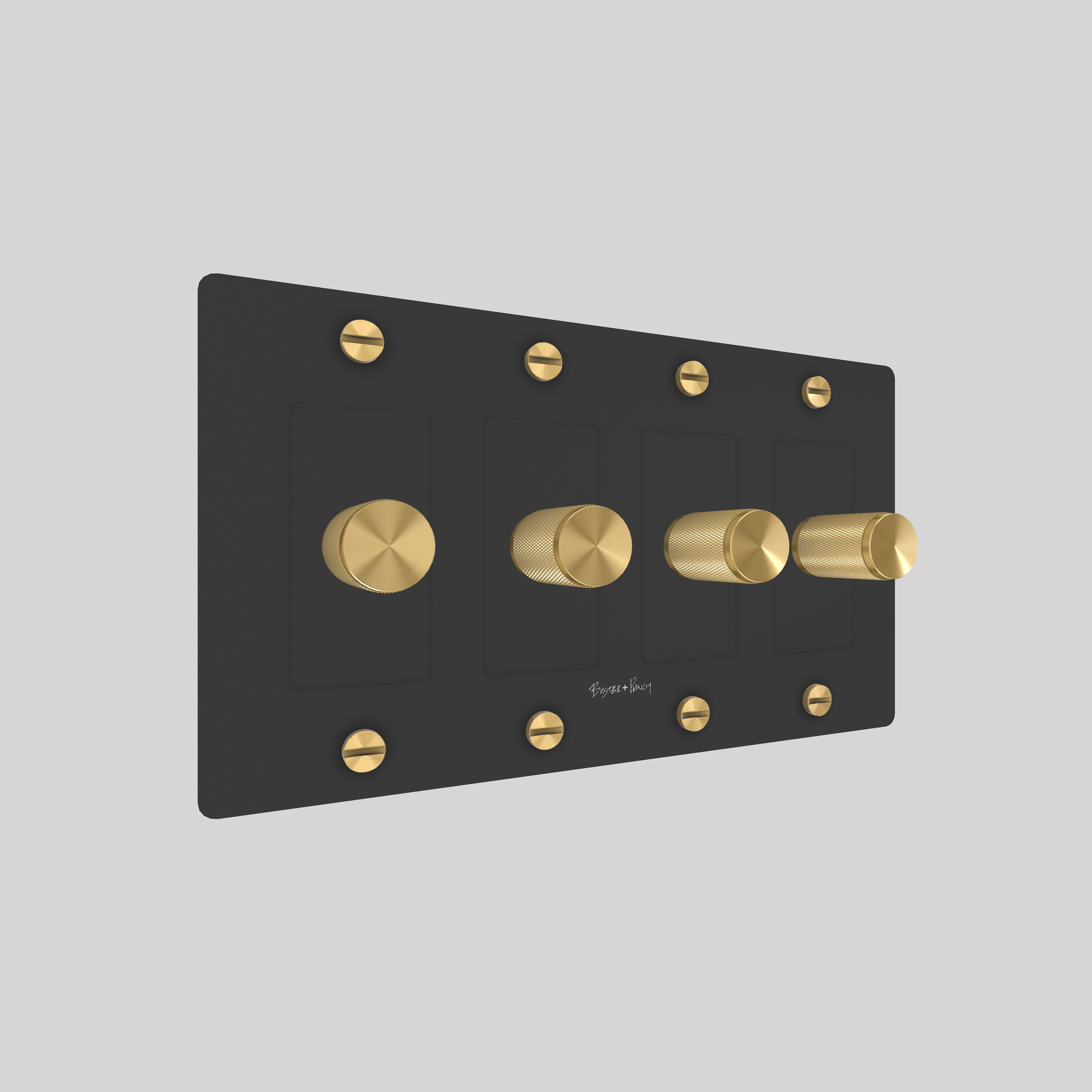 4G DIMMER / CROSS / WITH LOGO / BLACK / BRASS