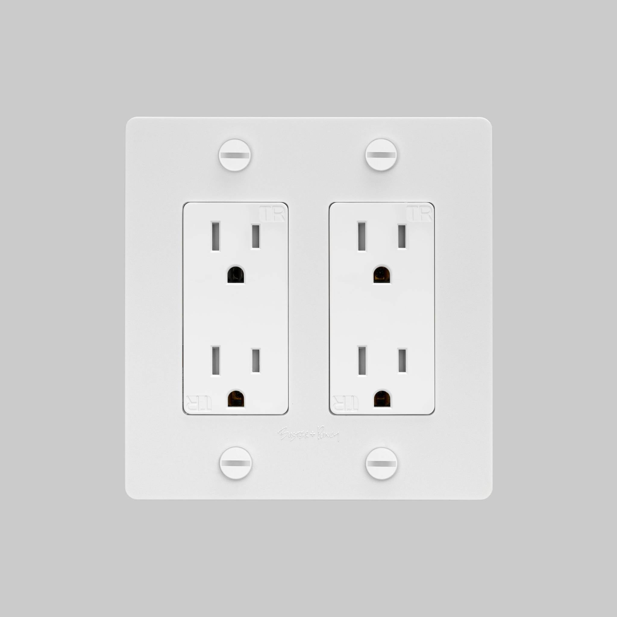 2G DUPLEX OUTLET / CROSS / WITH LOGO