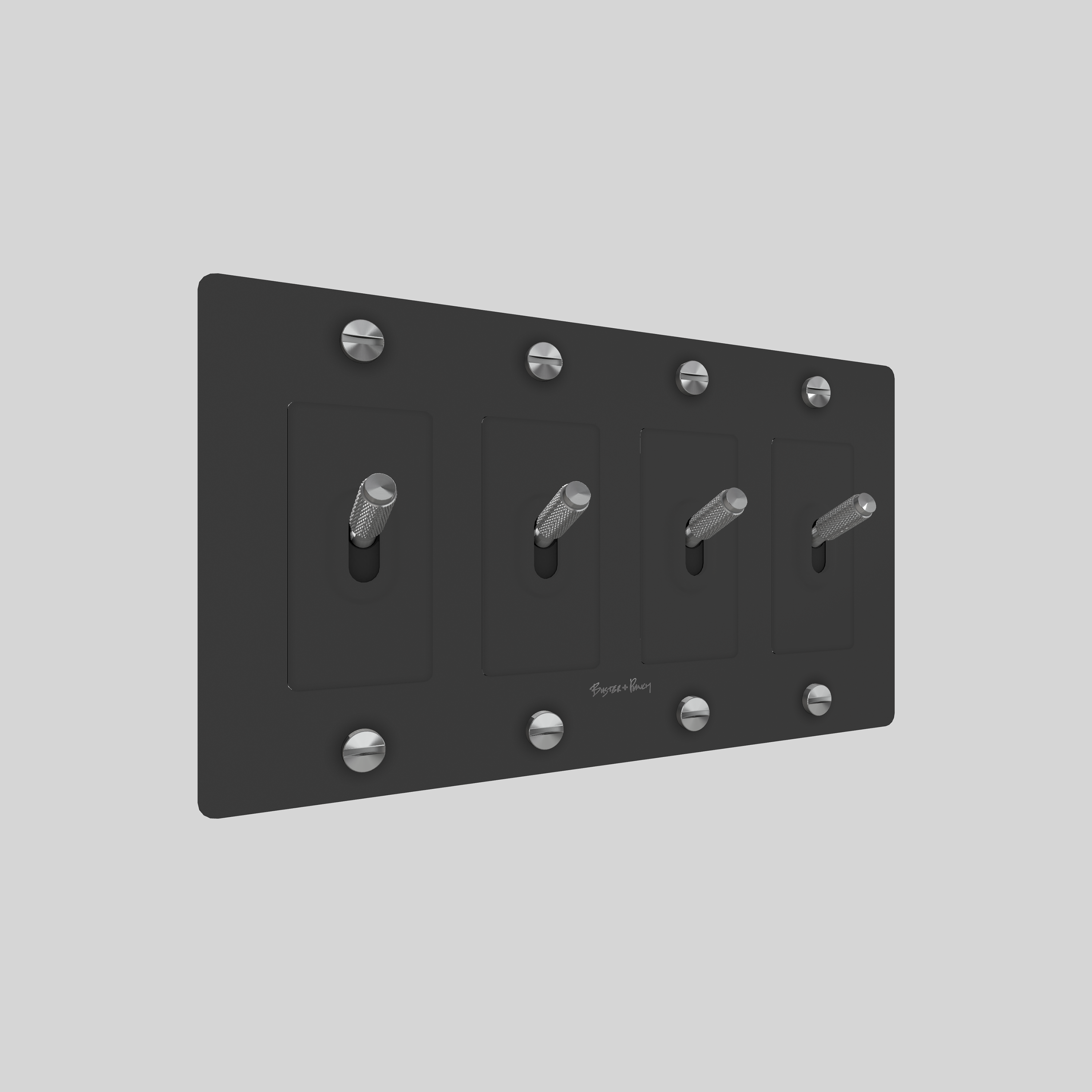 4G TOGGLE / CROSS / WITH LOGO / BLACK / STEEL