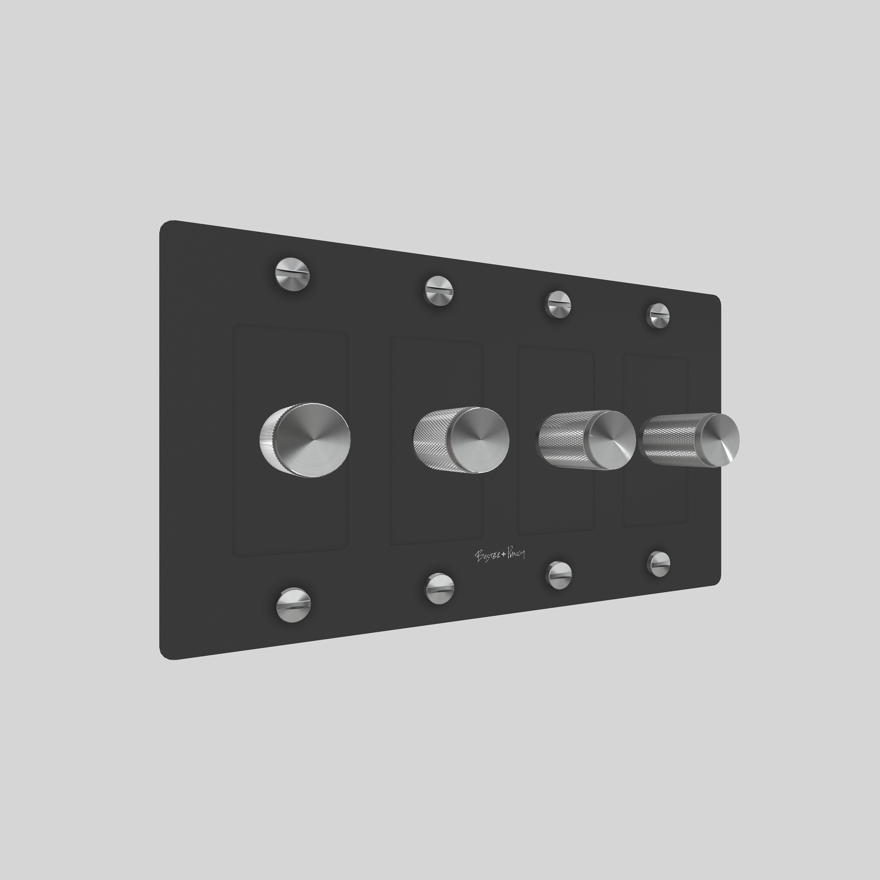 4G DIMMER / CROSS / WITH LOGO / BLACK / STEEL