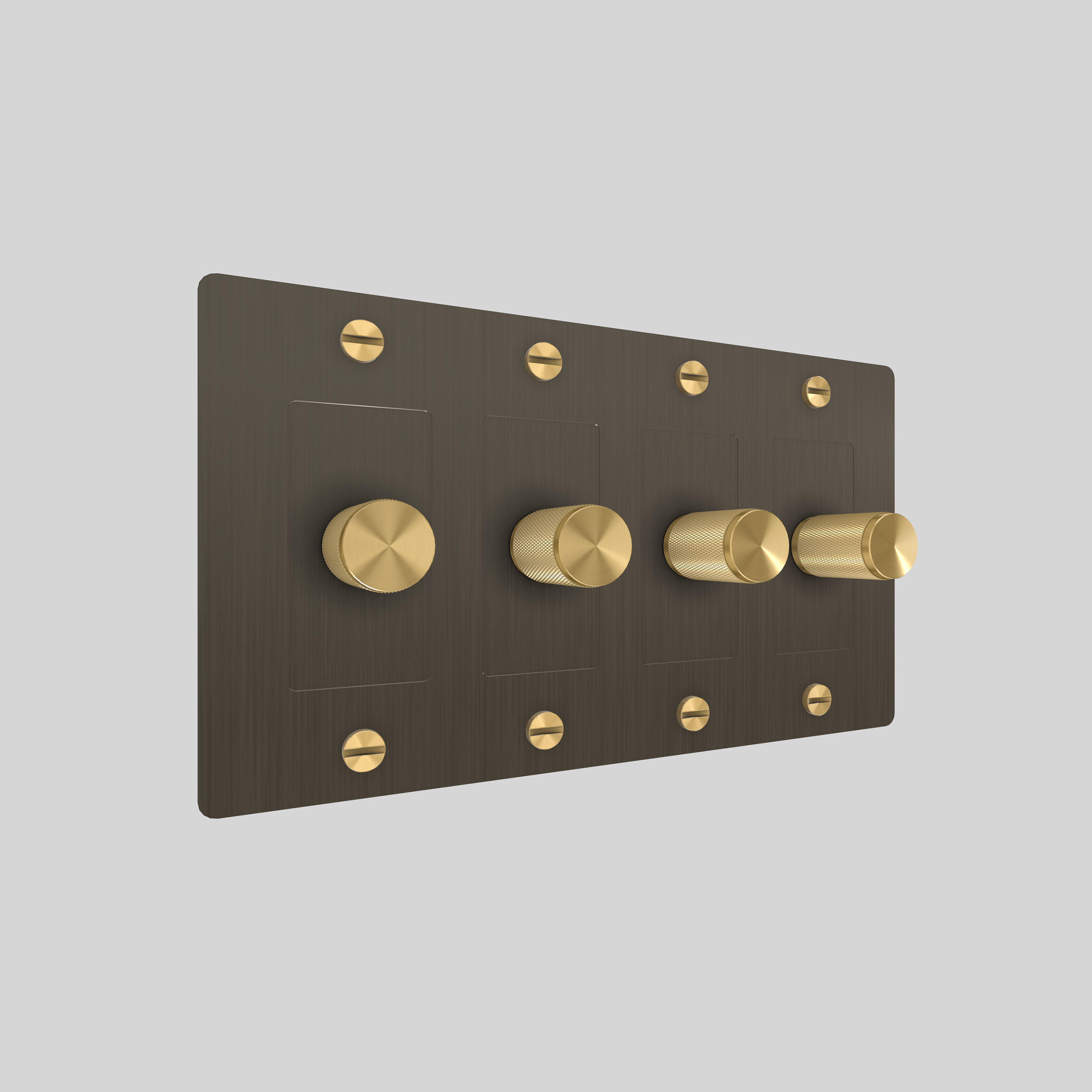 4G DIMMER / CROSS / WITHOUT LOGO / SMOKED BRONZE / BRASS