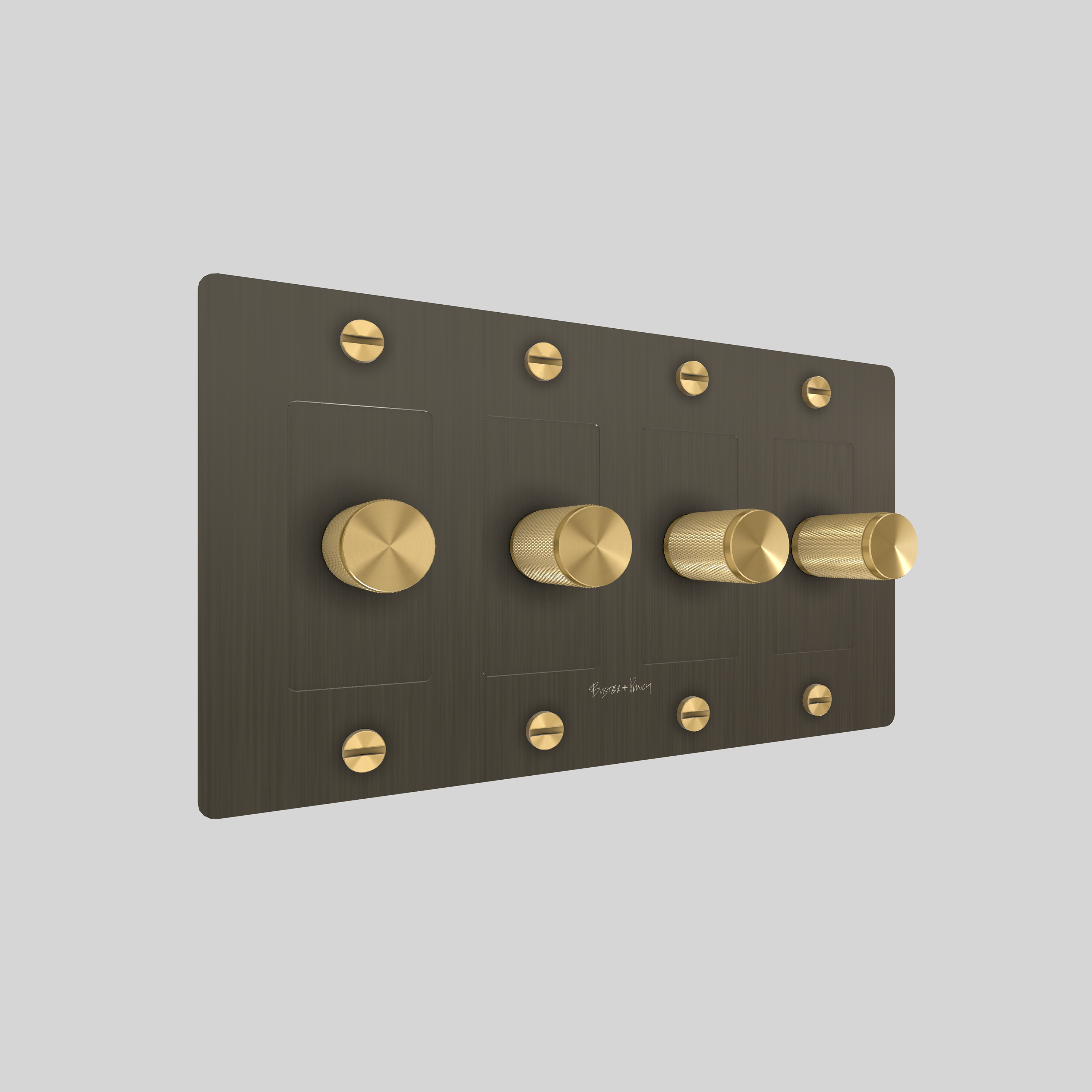 4G DIMMER / CROSS / WITH LOGO / SMOKED BRONZE / BRASS