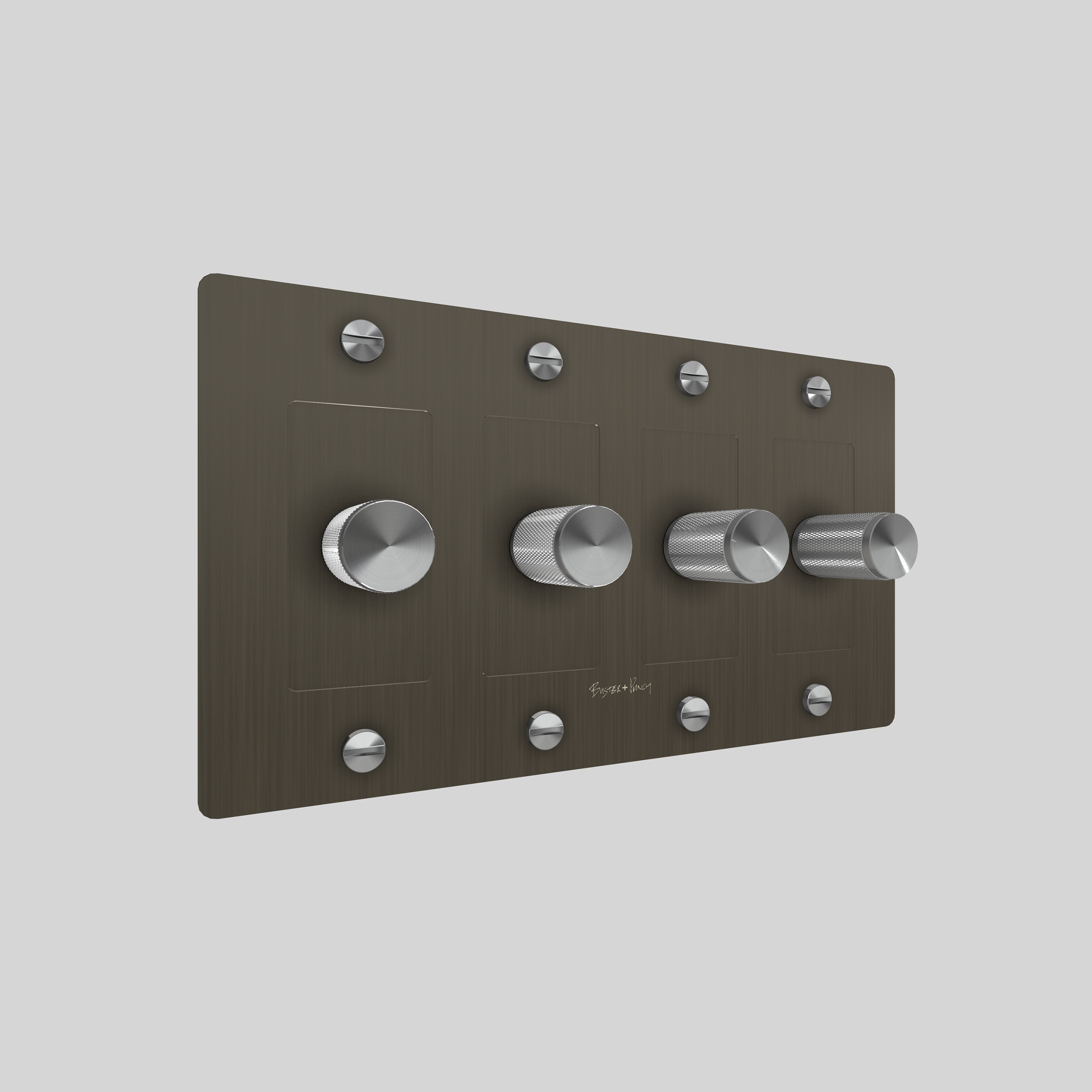4G DIMMER / CROSS / WITH LOGO / SMOKED BRONZE / STEEL