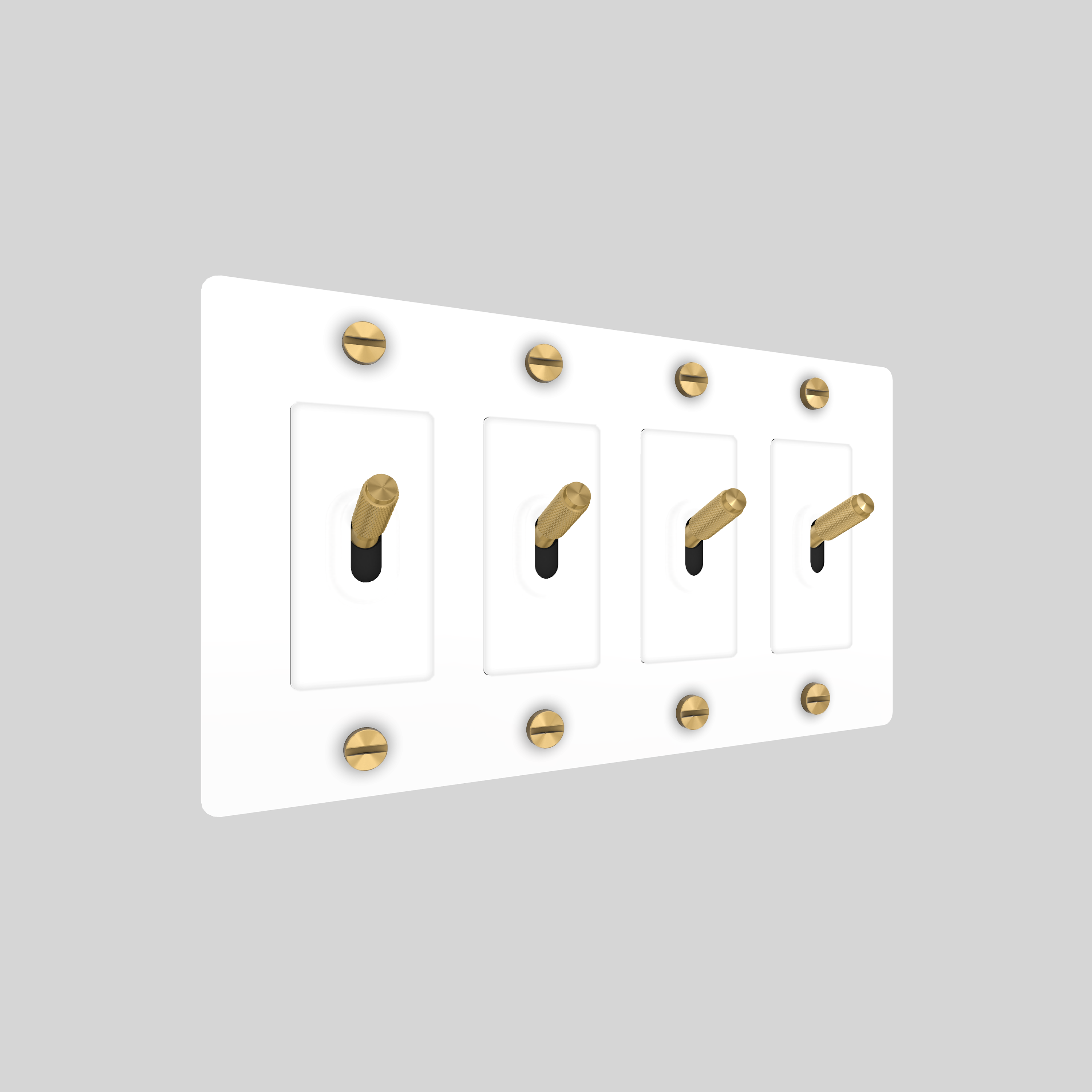 4G TOGGLE / CROSS / WITHOUT LOGO / WHITE / BRASS