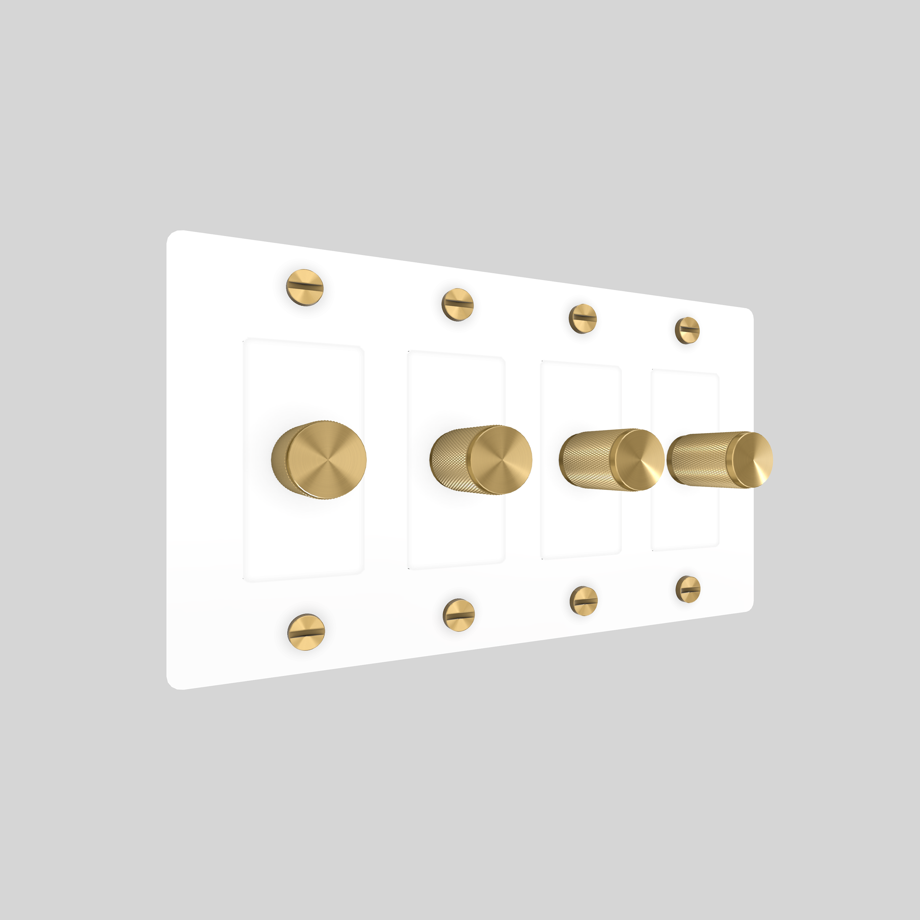 4G DIMMER / CROSS / WITHOUT LOGO / WHITE / BRASS