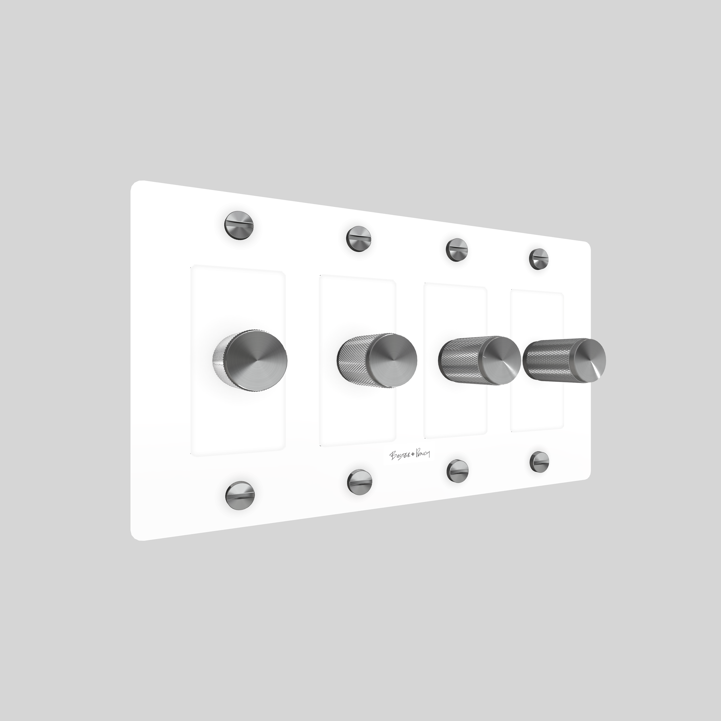 4G DIMMER / CROSS / WITH LOGO / WHITE / STEEL
