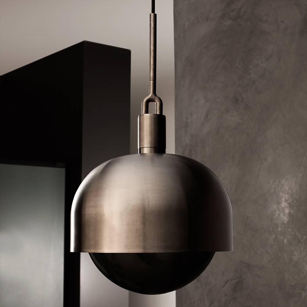 FORKED PENDANT / LINEAR / SHADE / GLOBE / SMOKED / LARGE