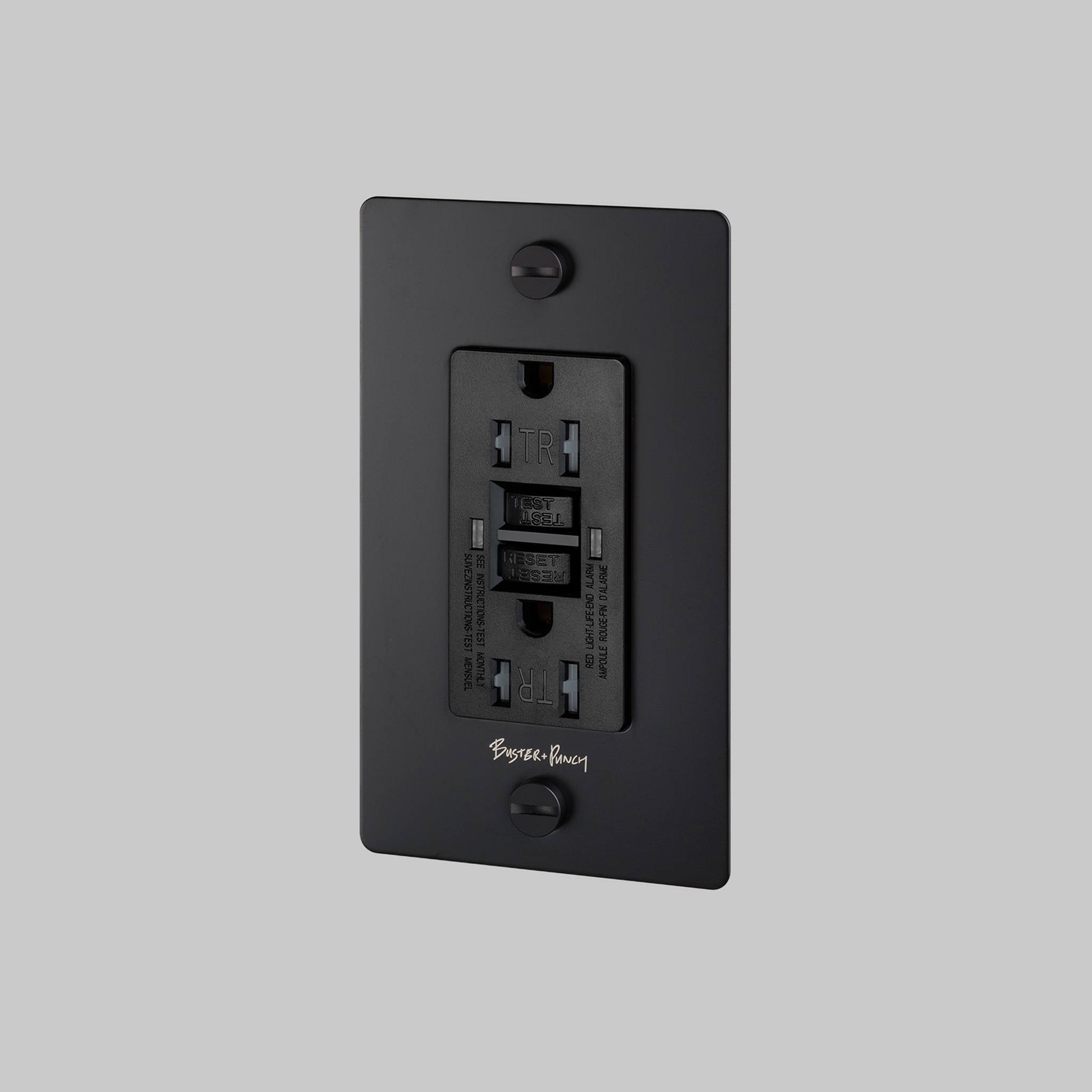 1G DUPLEX OUTLET / GFCI / CROSS / WITH LOGO