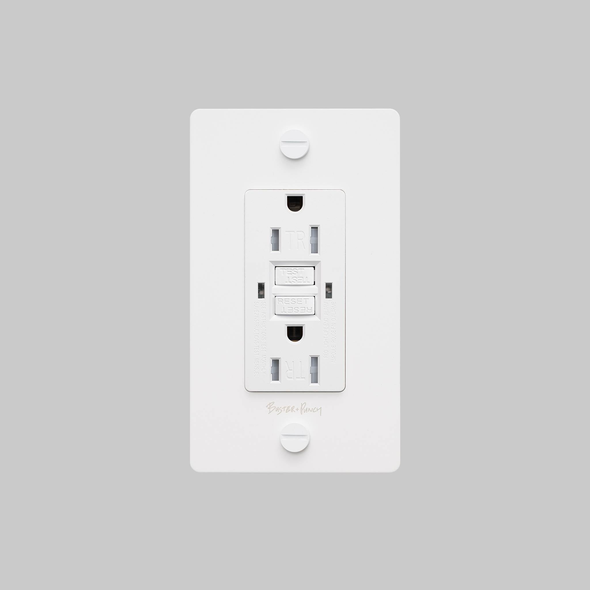 1G DUPLEX OUTLET / GFCI / CROSS / WITH LOGO