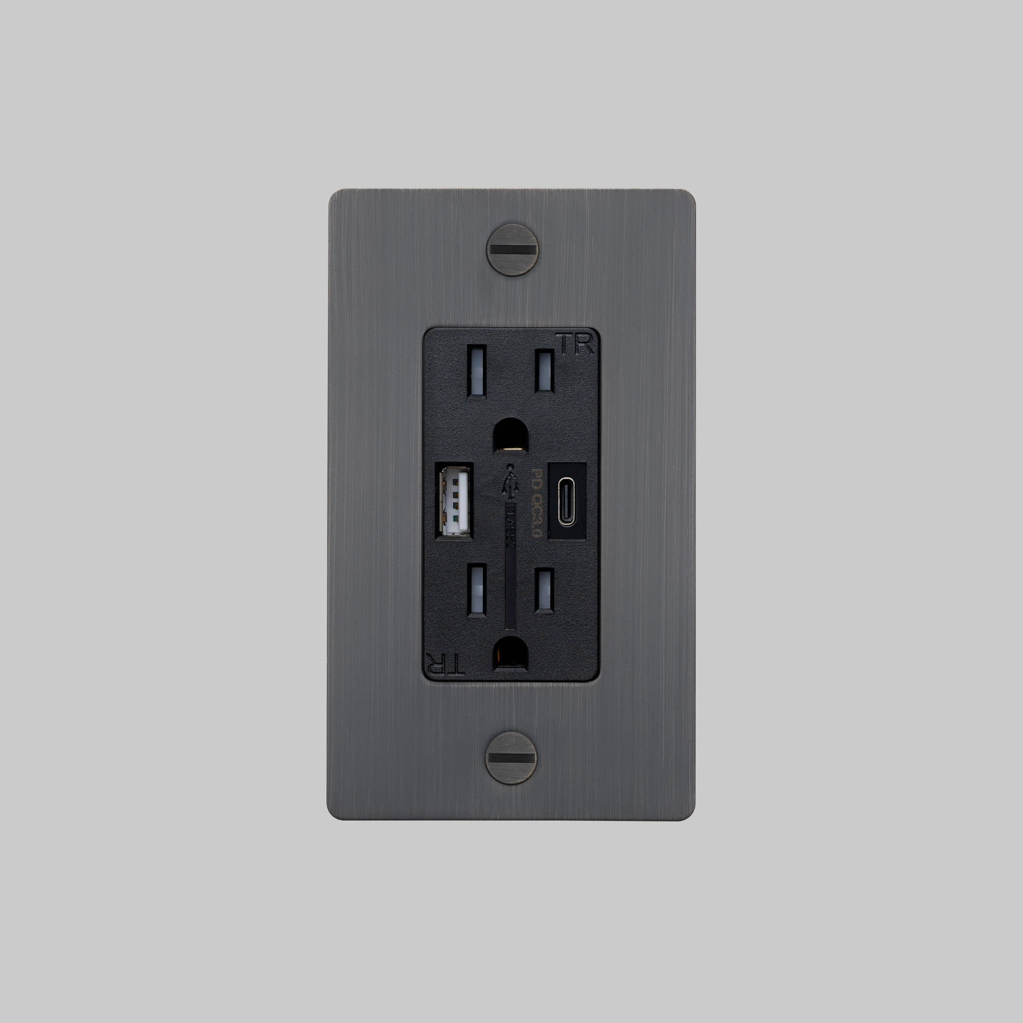 1G DUPLEX OUTLET / USB A + C / CROSS / WITHOUT LOGO