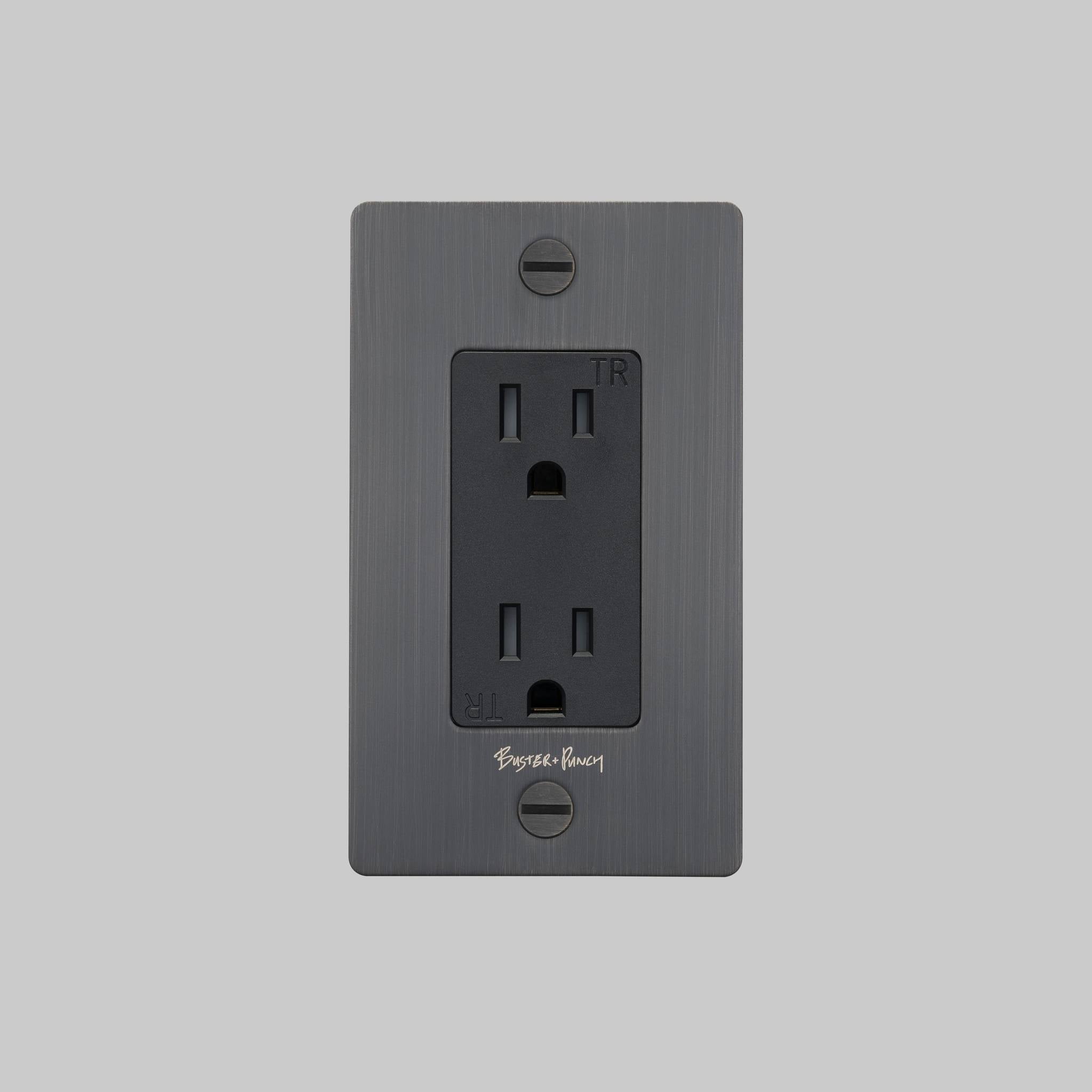1G DUPLEX OUTLET / CROSS / WITH LOGO