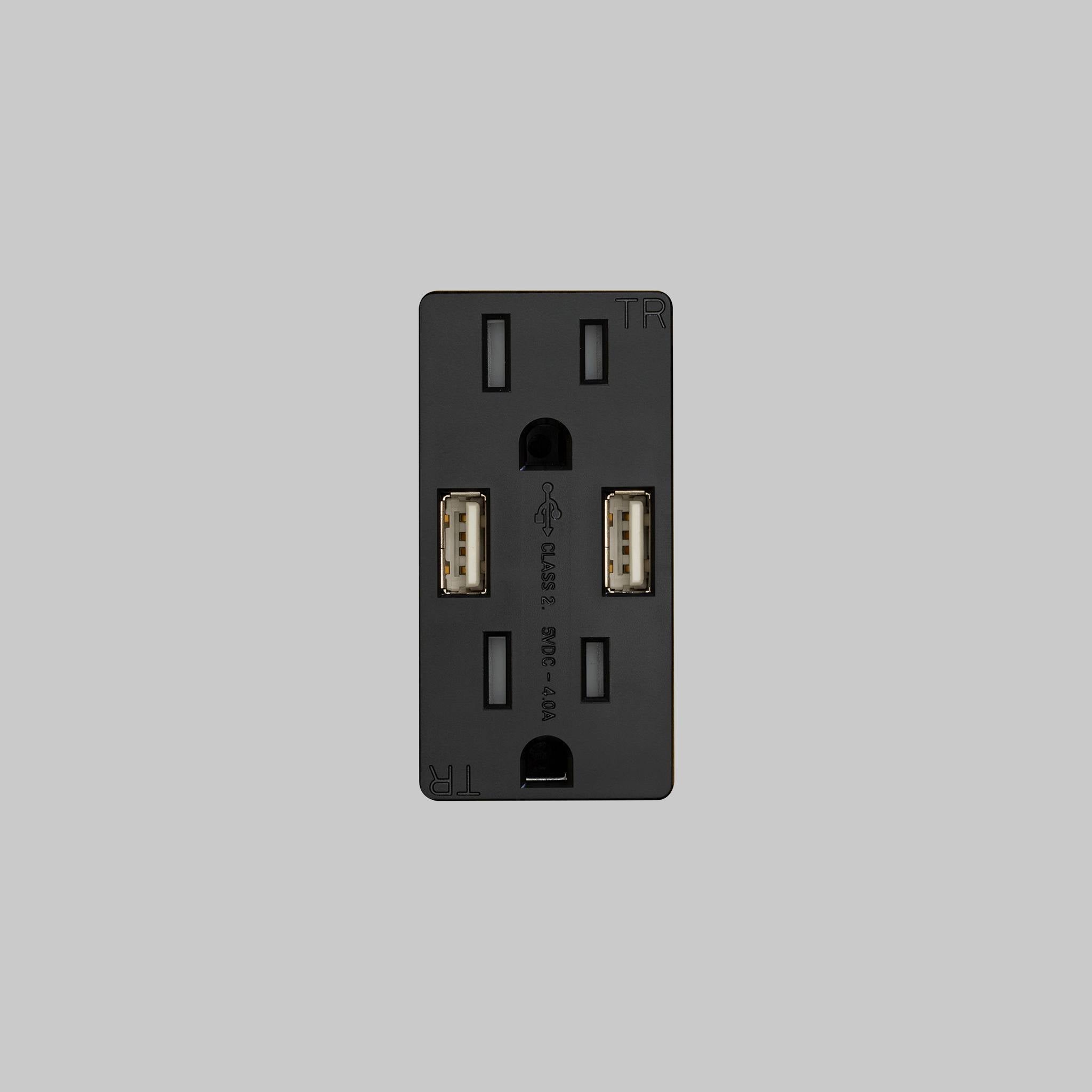 OUTLET MODULE / DUPLEX & 2 USB-A