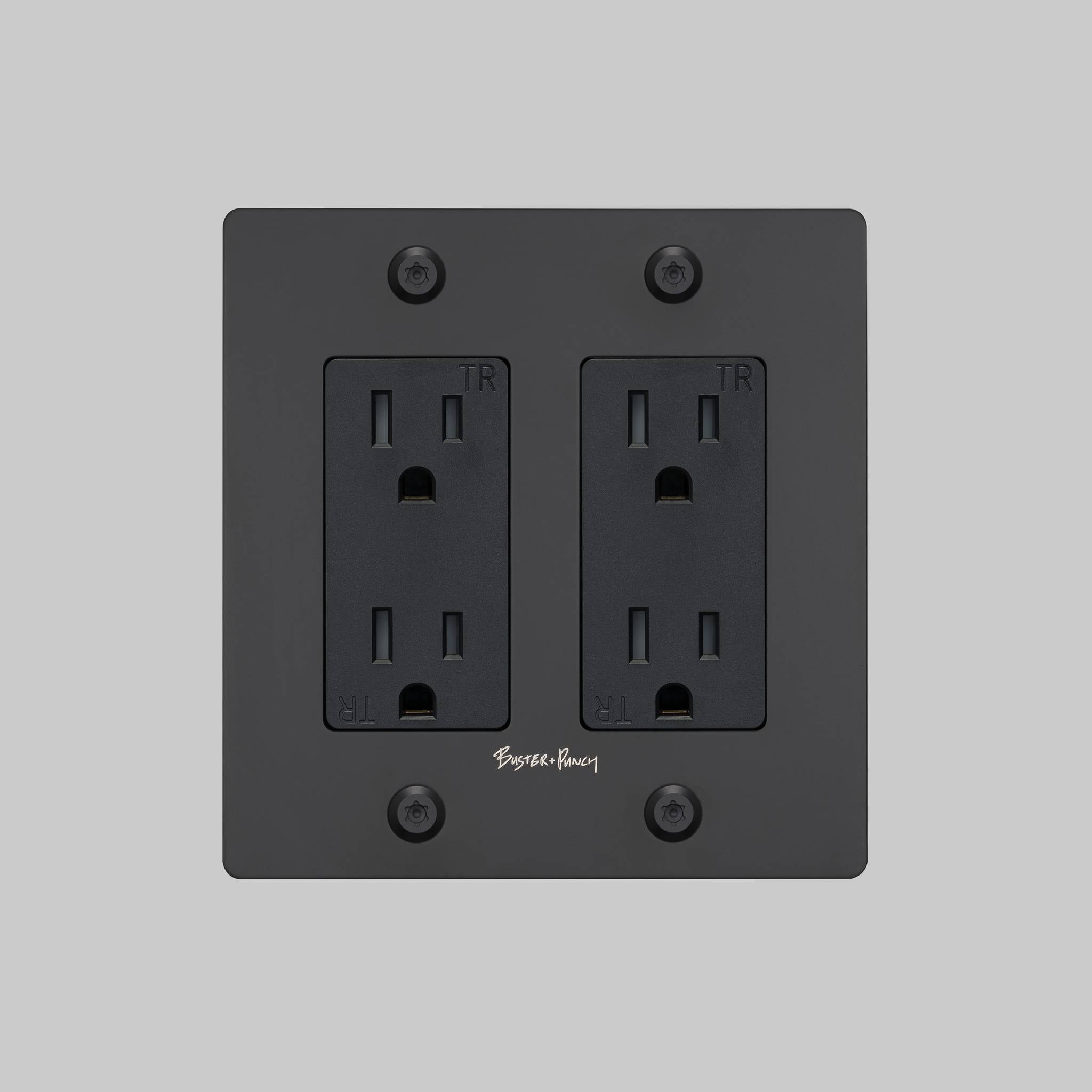 2G DUPLEX OUTLET / LINEAR / WITH LOGO