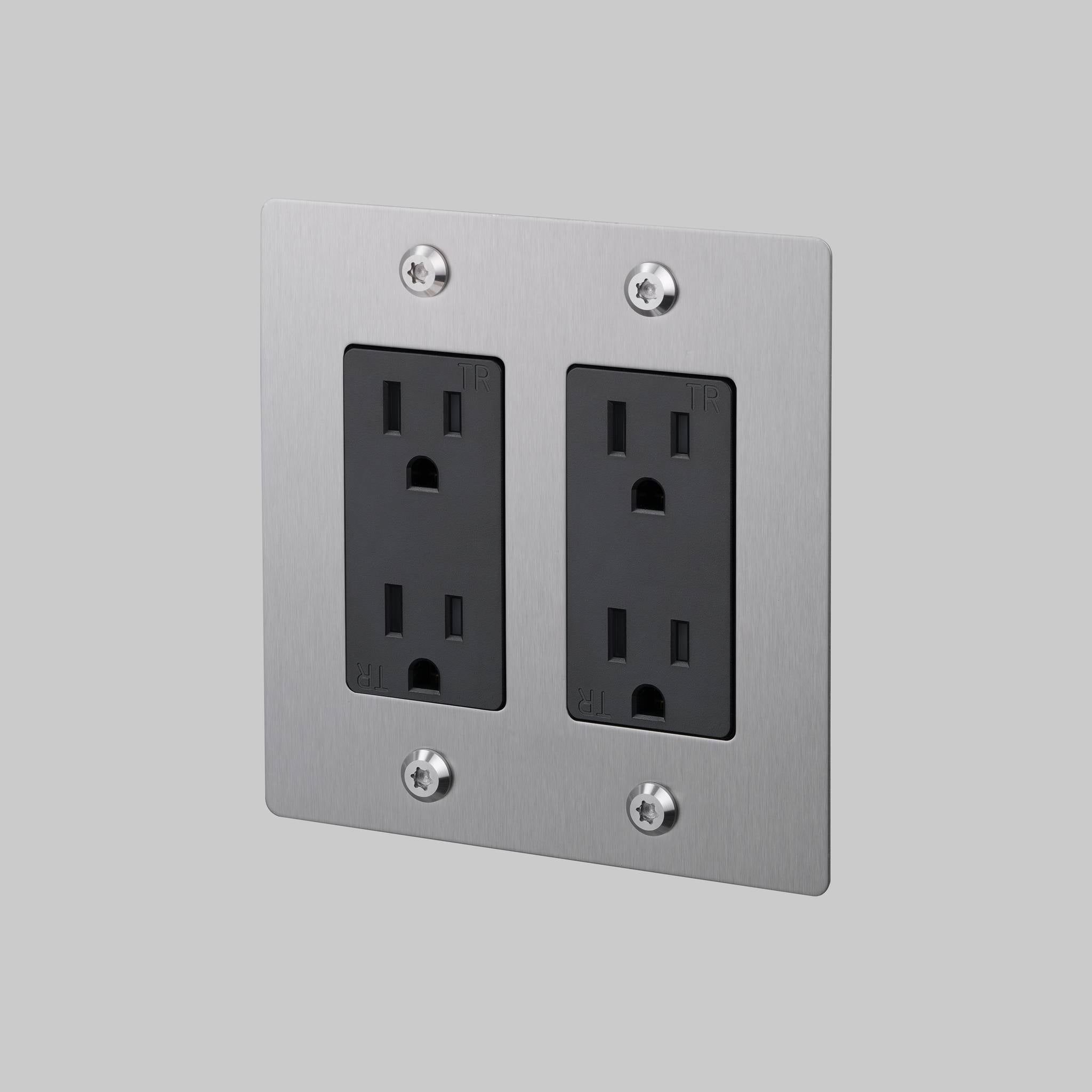 2G DUPLEX OUTLET / LINEAR / WITHOUT LOGO