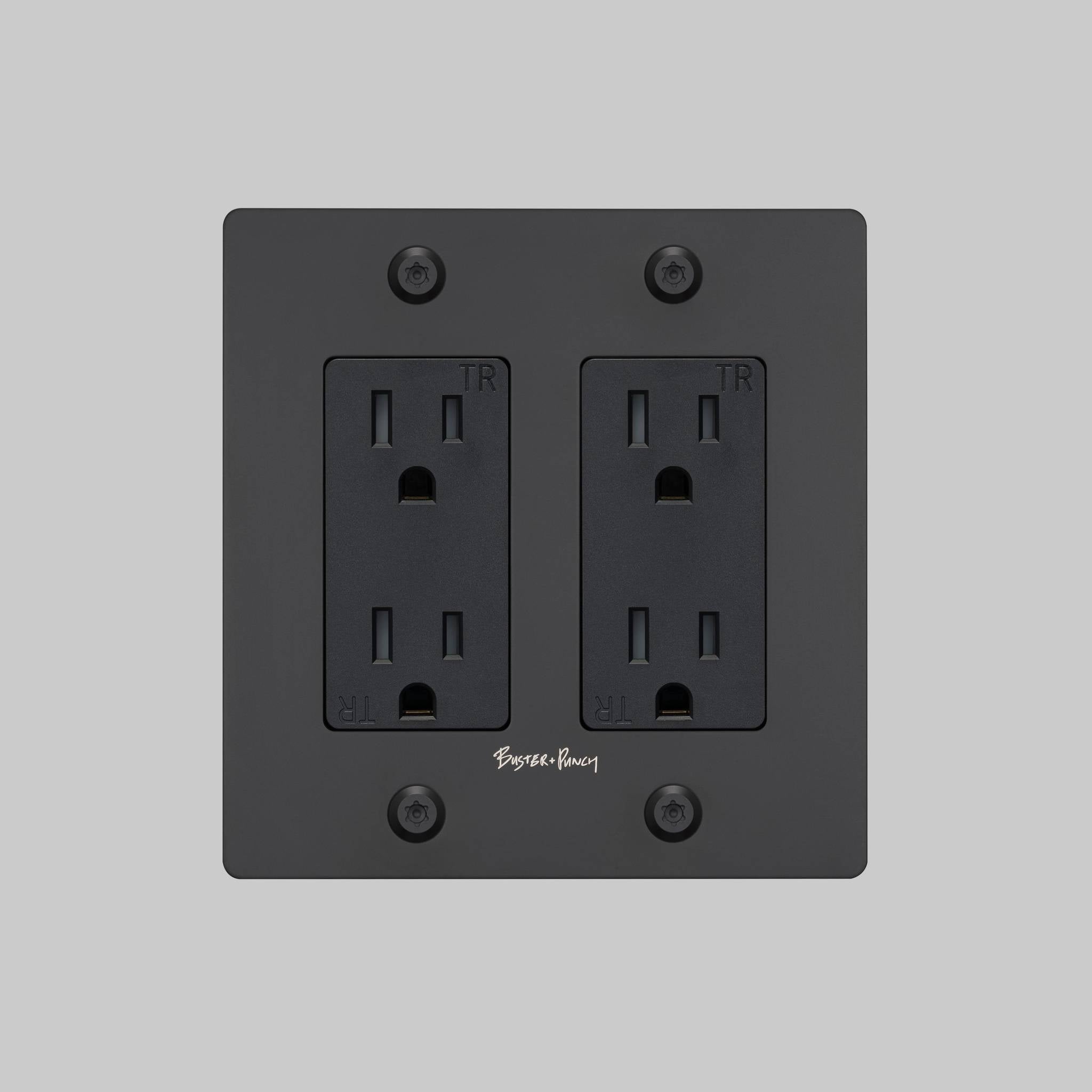 2G DUPLEX OUTLET / LINEAR / WITH LOGO