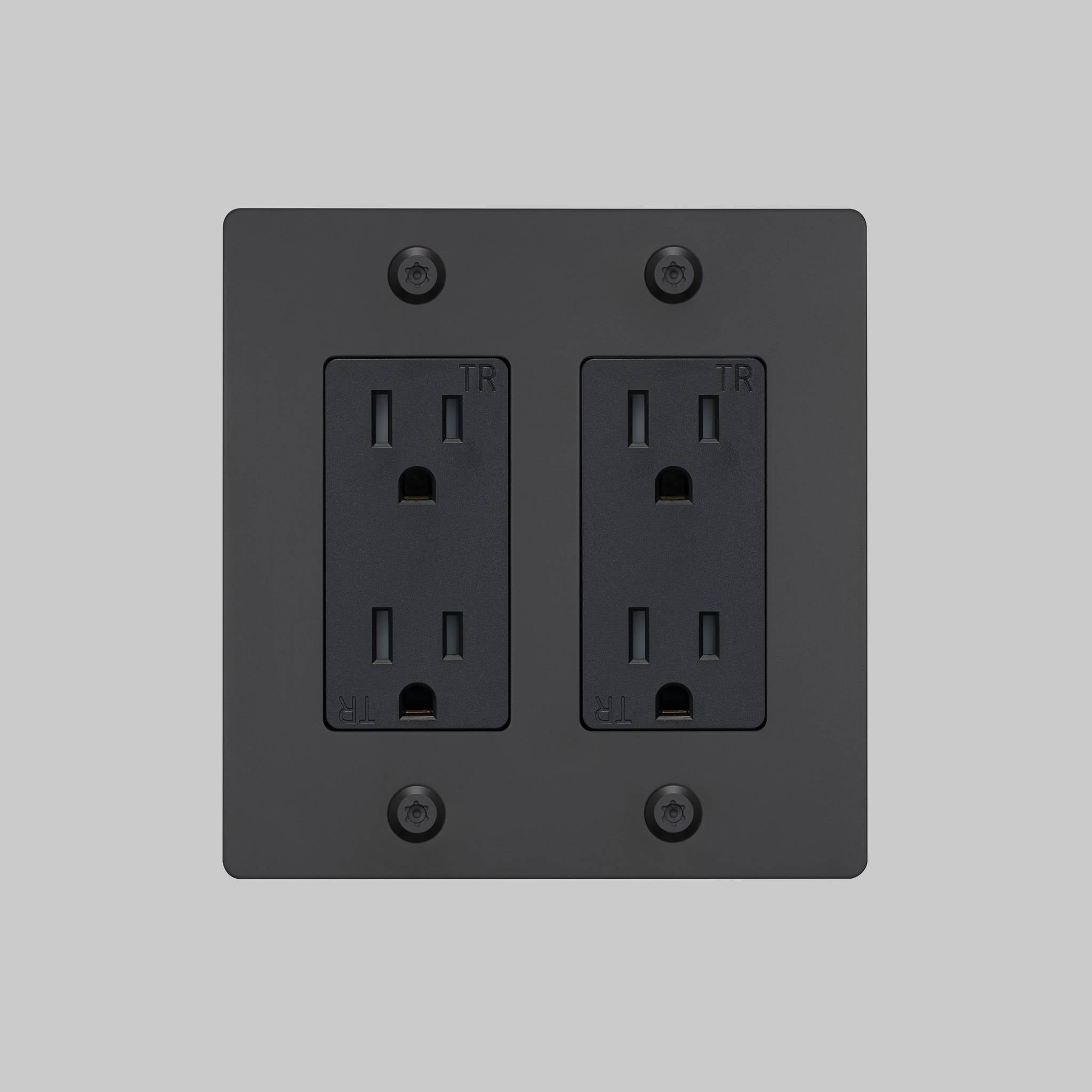 2G DUPLEX OUTLET / LINEAR / WITHOUT LOGO