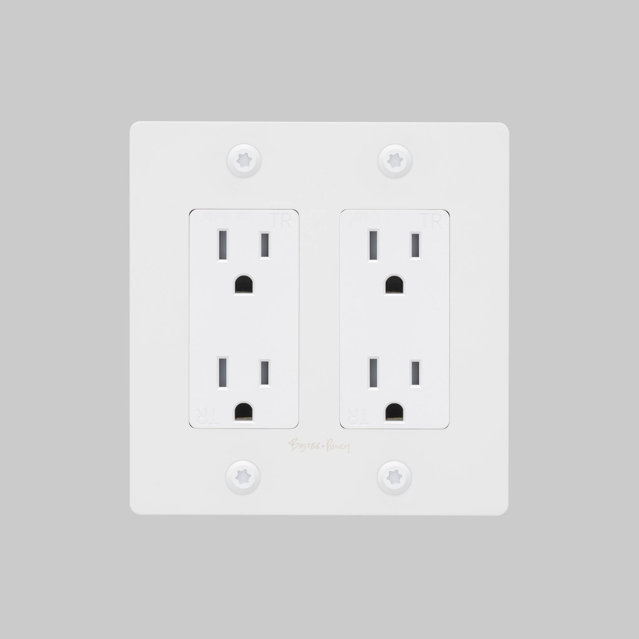 2G DUPLEX OUTLET / LINEAR / WITH LOGO