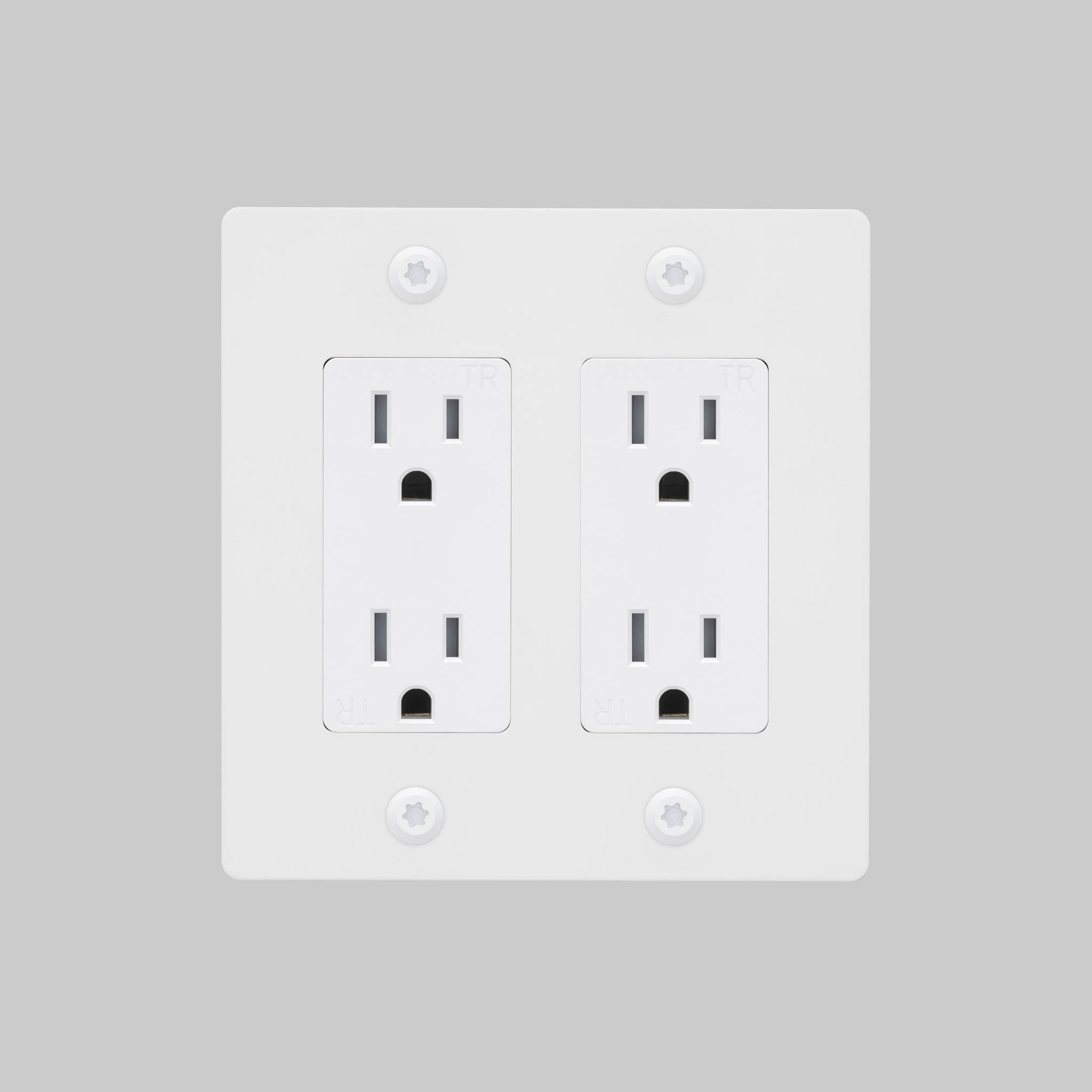2G DUPLEX OUTLET / LINEAR / WITHOUT LOGO