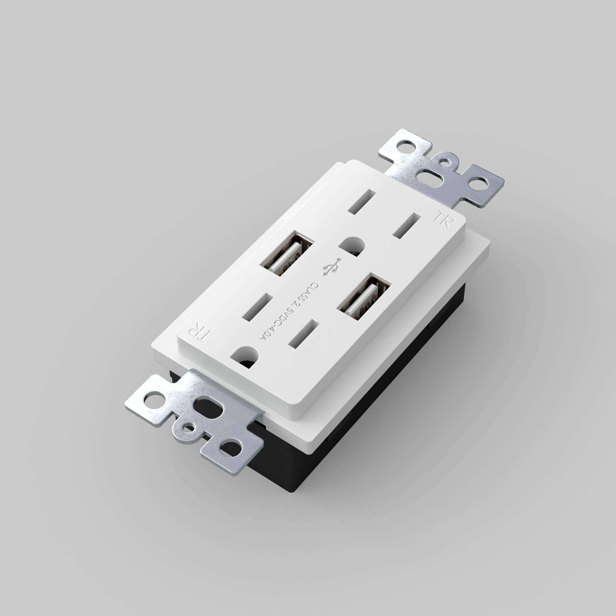 OUTLET MODULE / DUPLEX & 2 USB-A