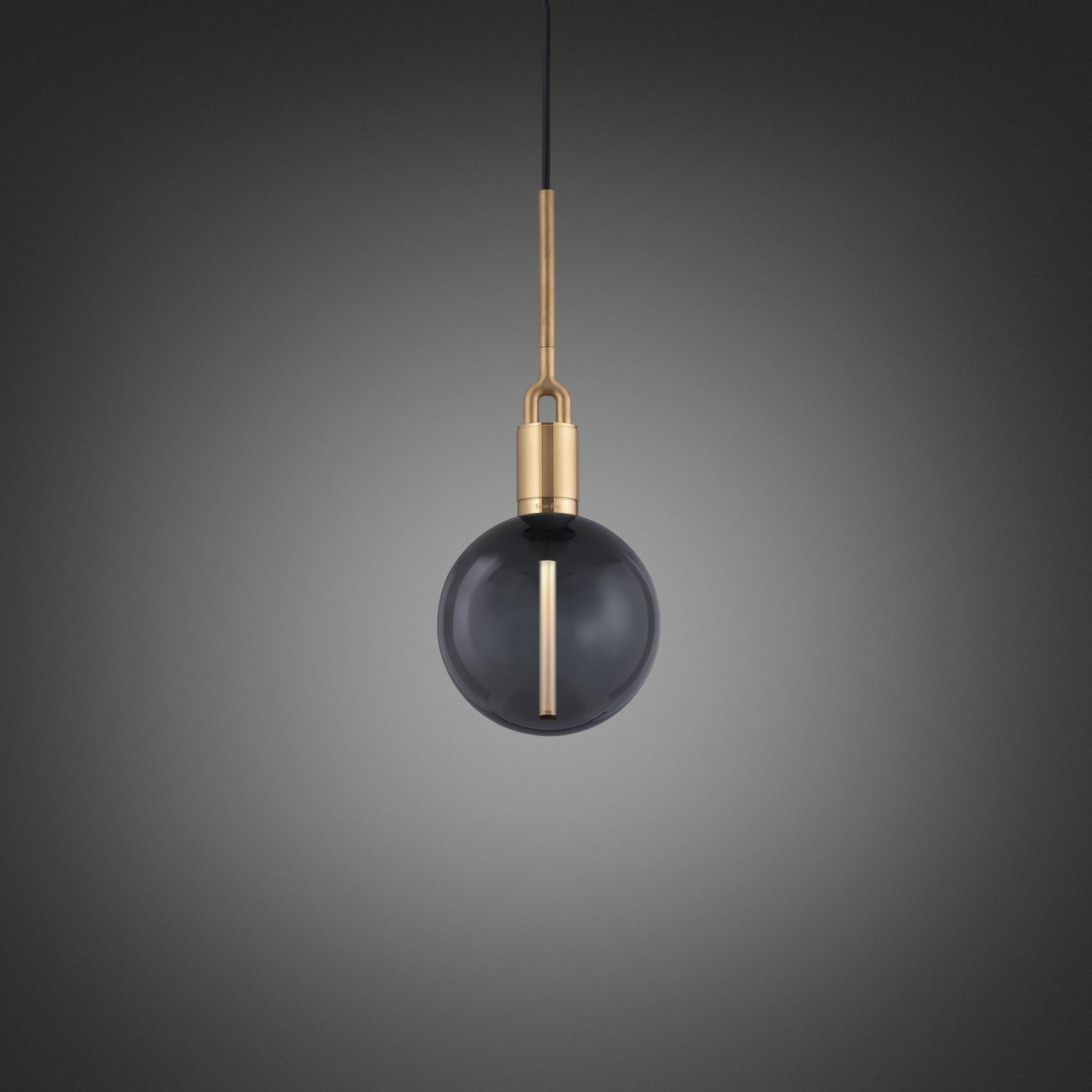 FORKED PENDANT / LINEAR / GLOBE / SMOKED / MEDIUM