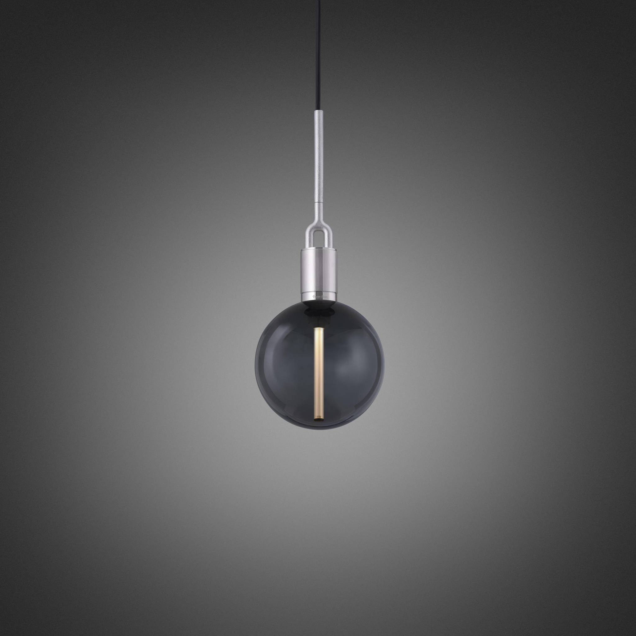 FORKED PENDANT / LINEAR / GLOBE / SMOKED / MEDIUM