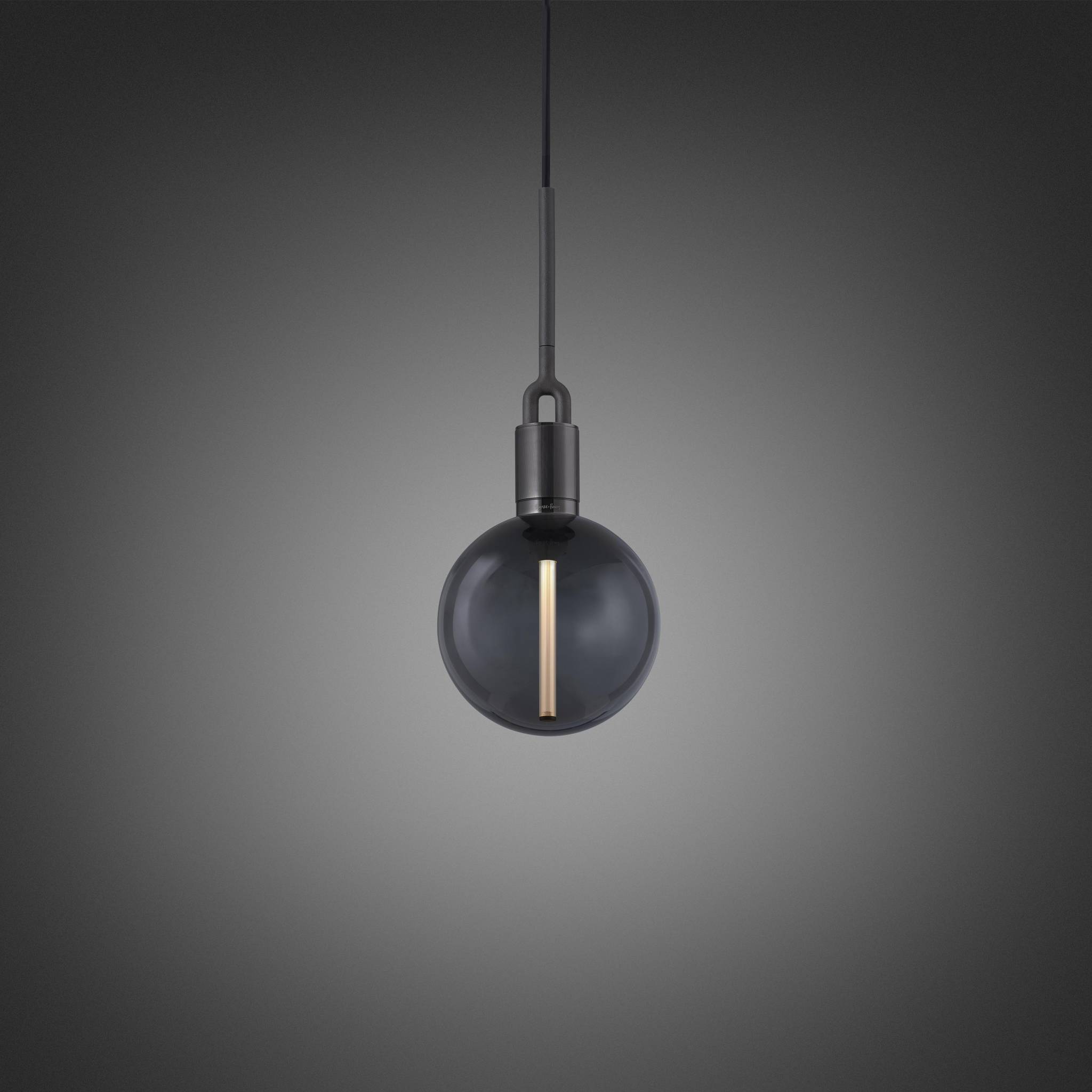 FORKED PENDANT / LINEAR / GLOBE / SMOKED / MEDIUM