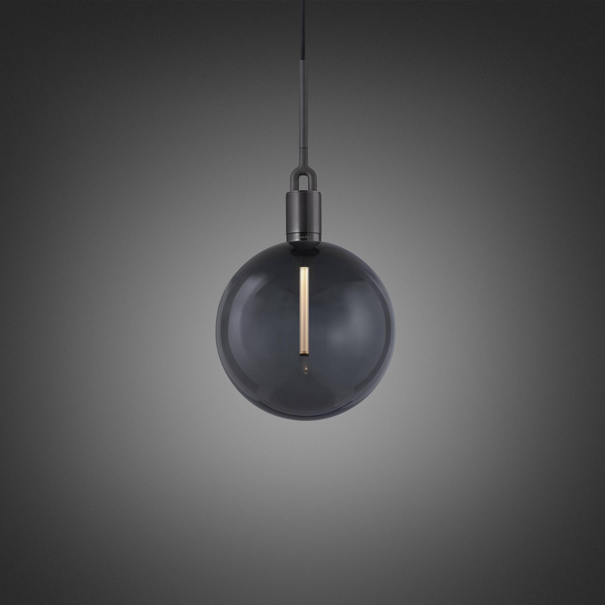 FORKED PENDANT / LINEAR / GLOBE / SMOKED / LARGE