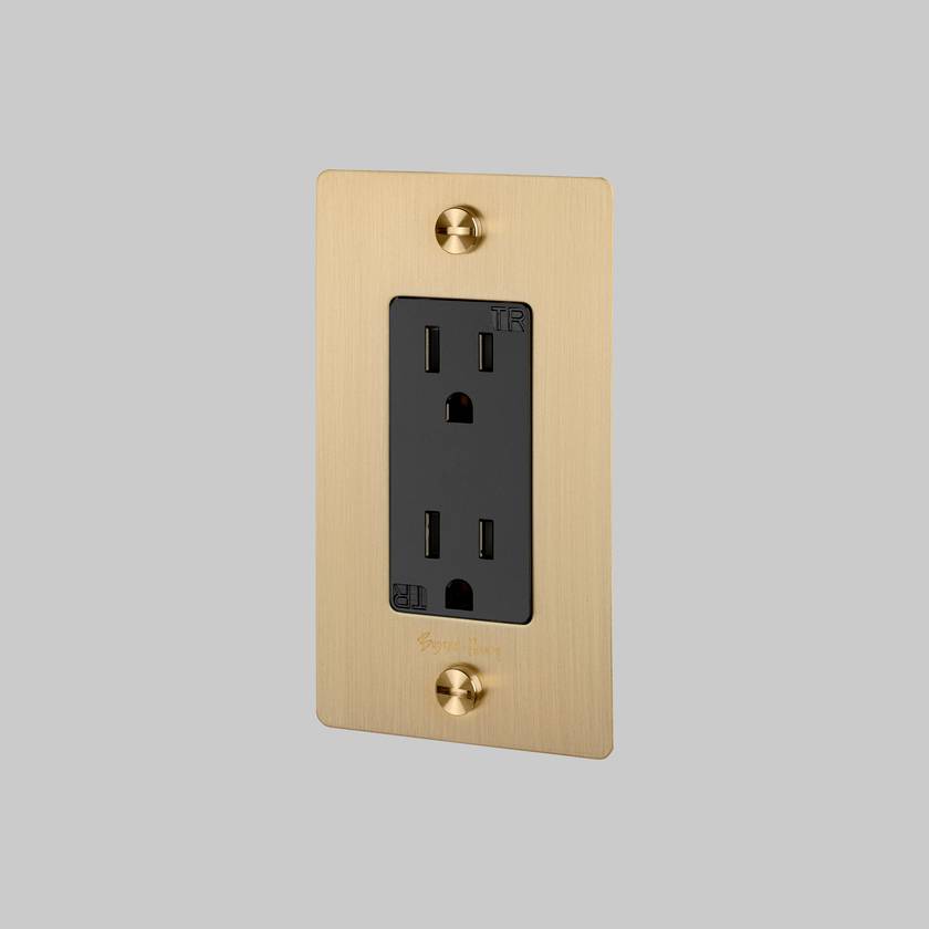 1G DUPLEX OUTLET / CROSS / WITH LOGO