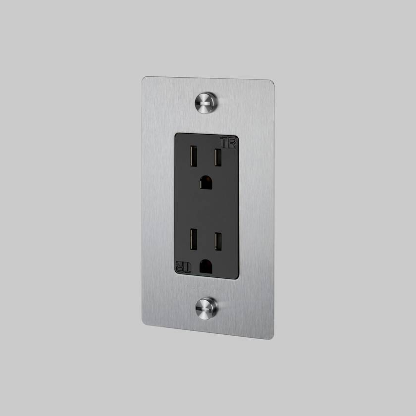 1G DUPLEX OUTLET / CROSS / WITH LOGO