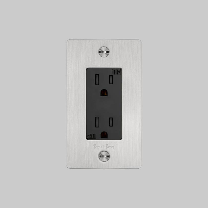 1G DUPLEX OUTLET / CROSS / WITH LOGO