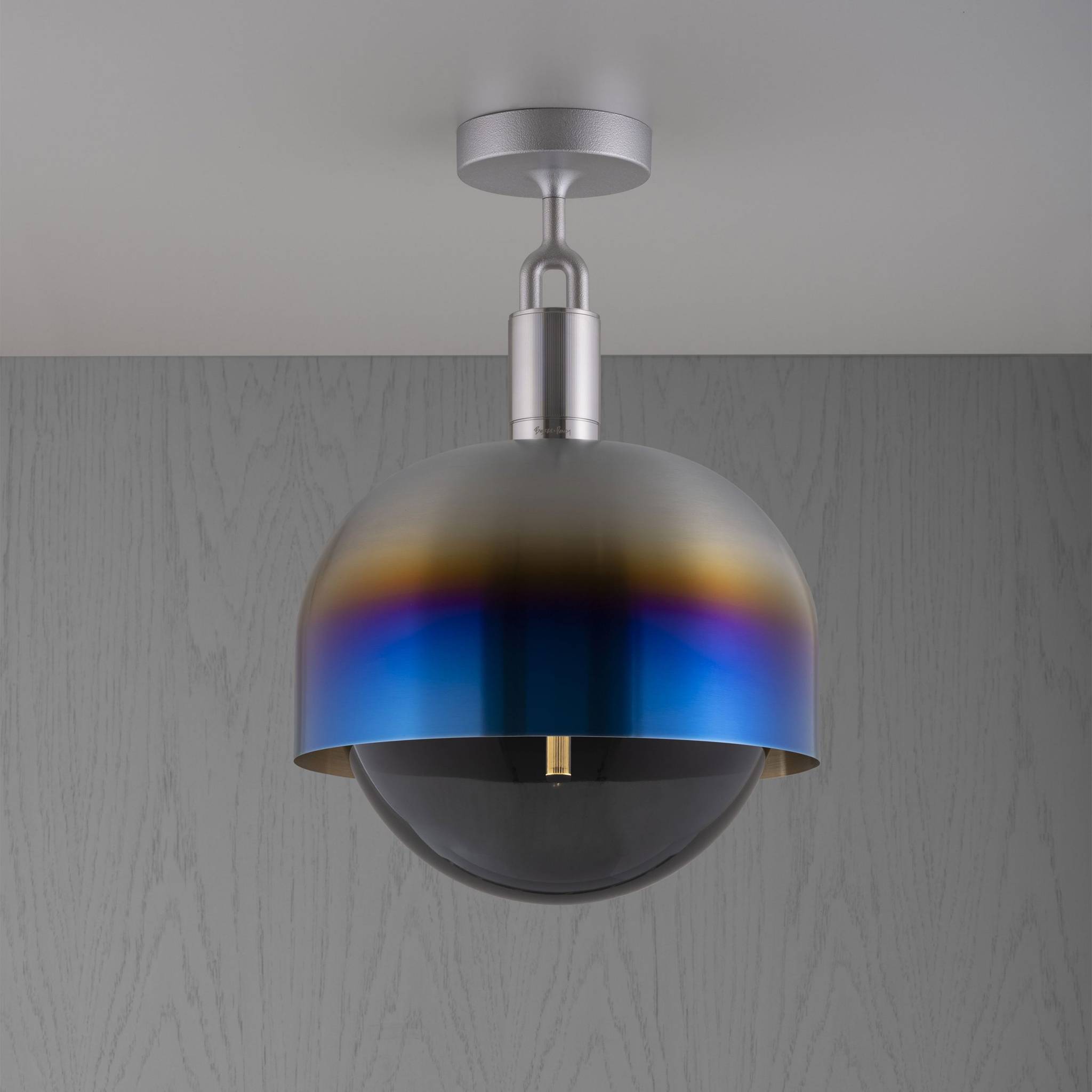 FORKED CEILING / LINEAR / SHADE / GLOBE / SMOKED / LARGE