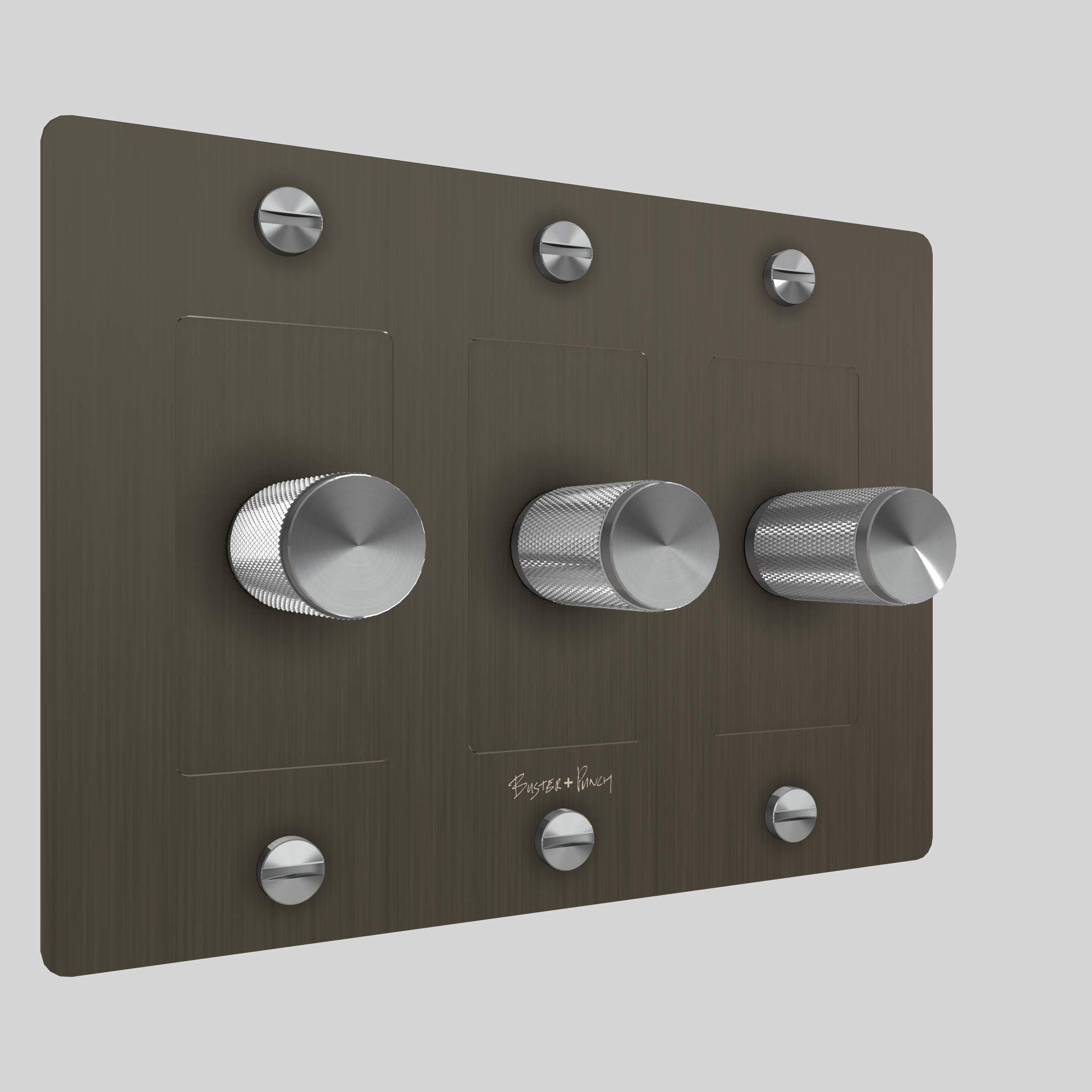 3G DIMMER / CROSS / WITH LOGO / SMOKED BRONZE / STEEL