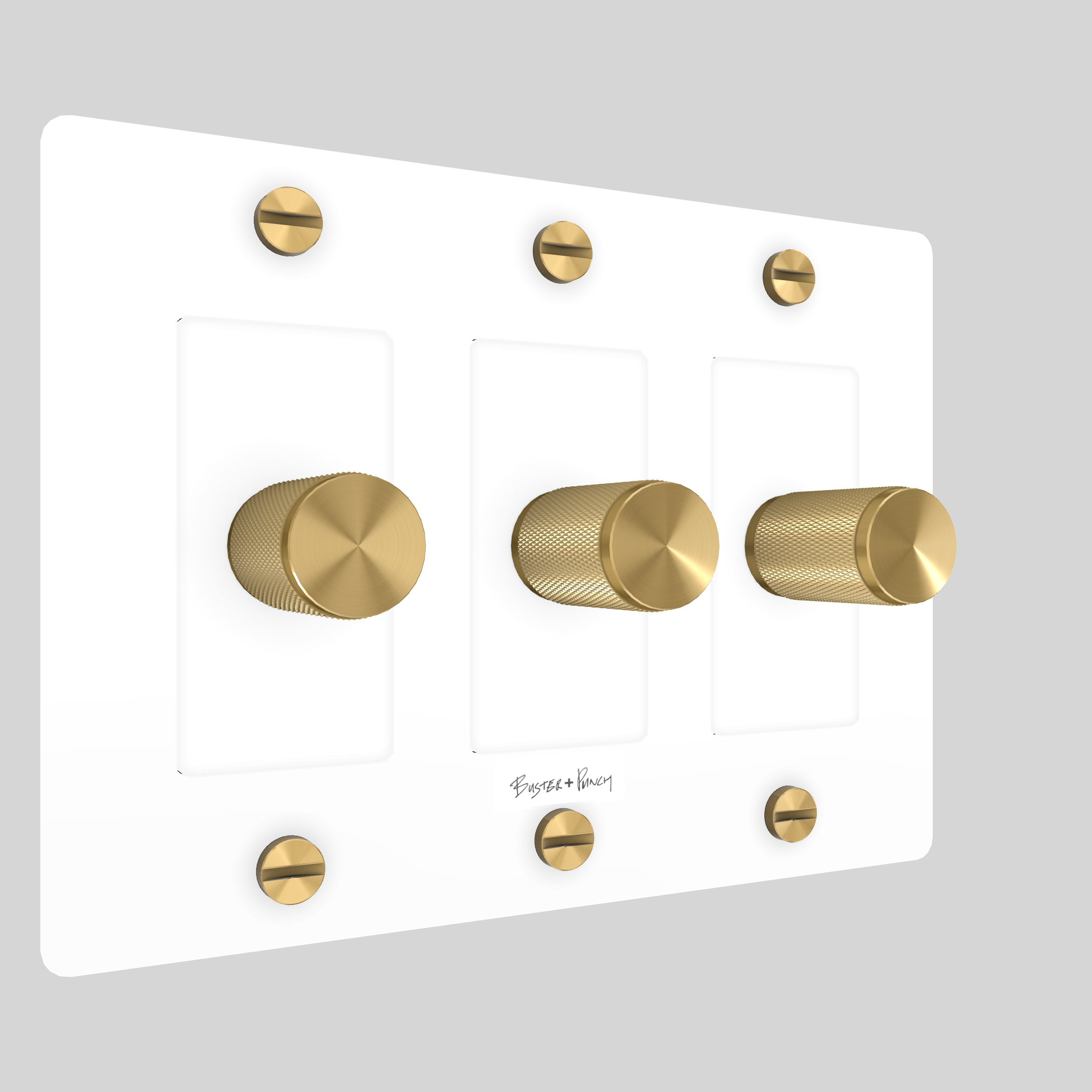 3G DIMMER / CROSS / WITH LOGO / WHITE / BRASS