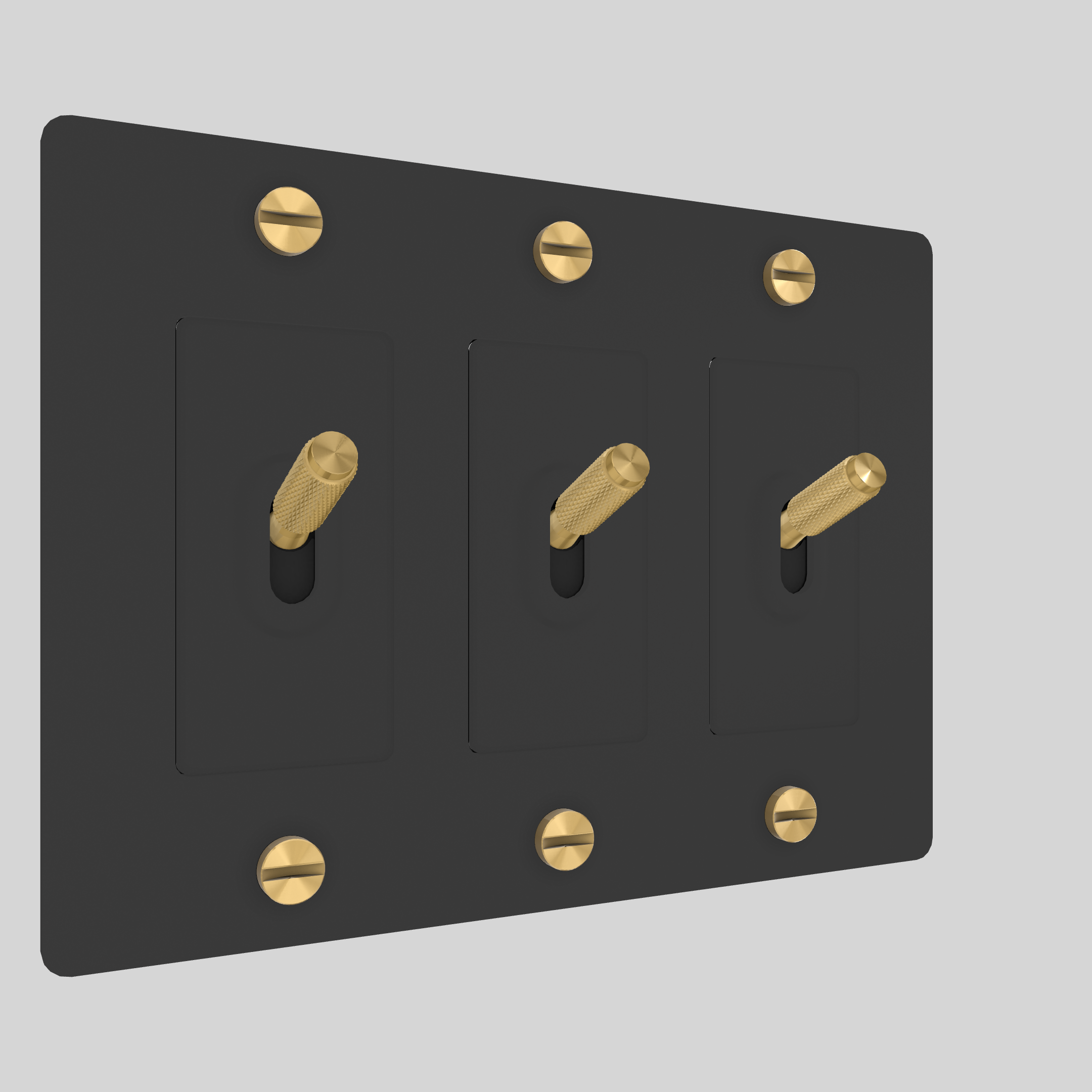 3G TOGGLE / CROSS / WITHOUT LOGO / BLACK / BRASS