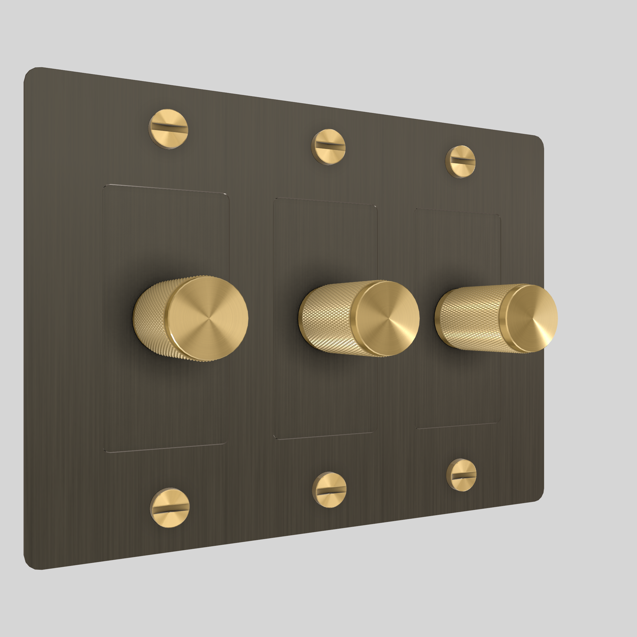3G DIMMER / CROSS / WITHOUT LOGO / SMOKED BRONZE / BRASS