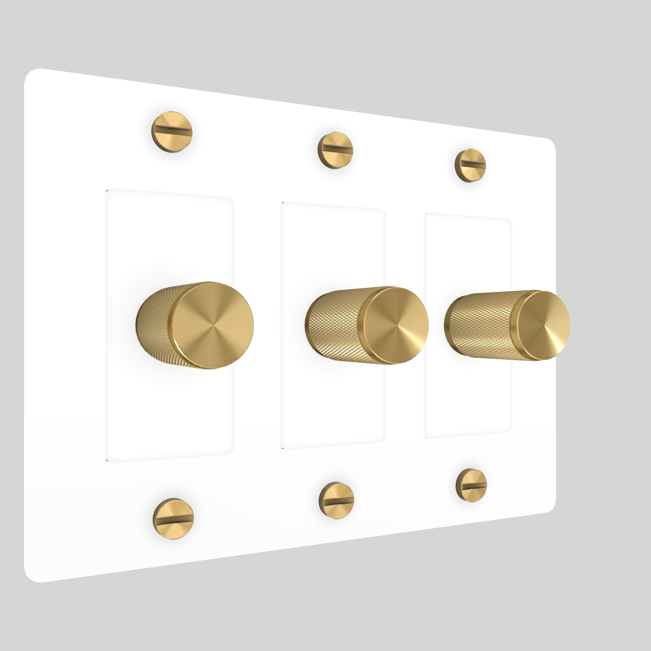3G DIMMER / CROSS / WITHOUT LOGO / WHITE / BRASS