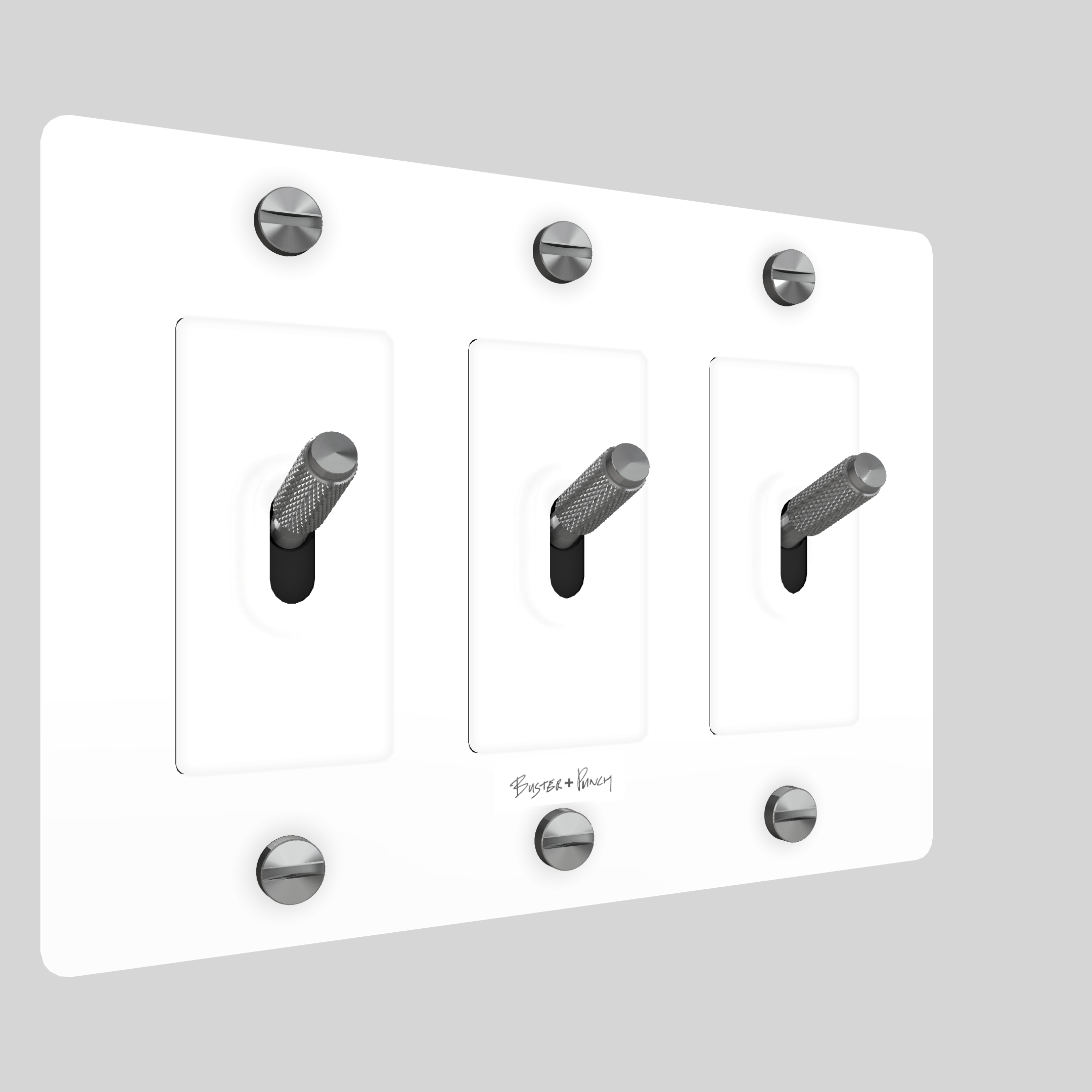 3G TOGGLE / CROSS / WITH LOGO / WHITE / STEEL