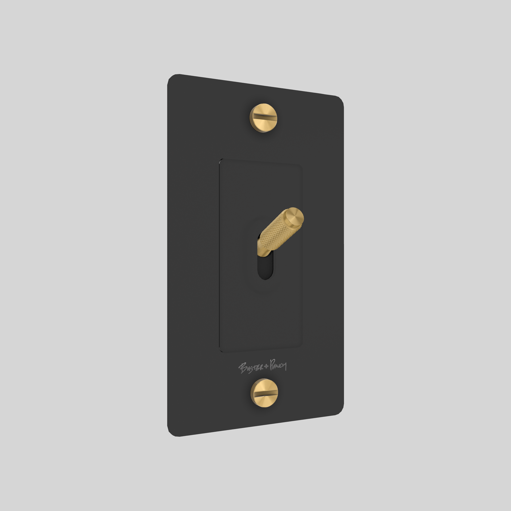 1G TOGGLE / CROSS / WITH LOGO / BLACK / BRASS