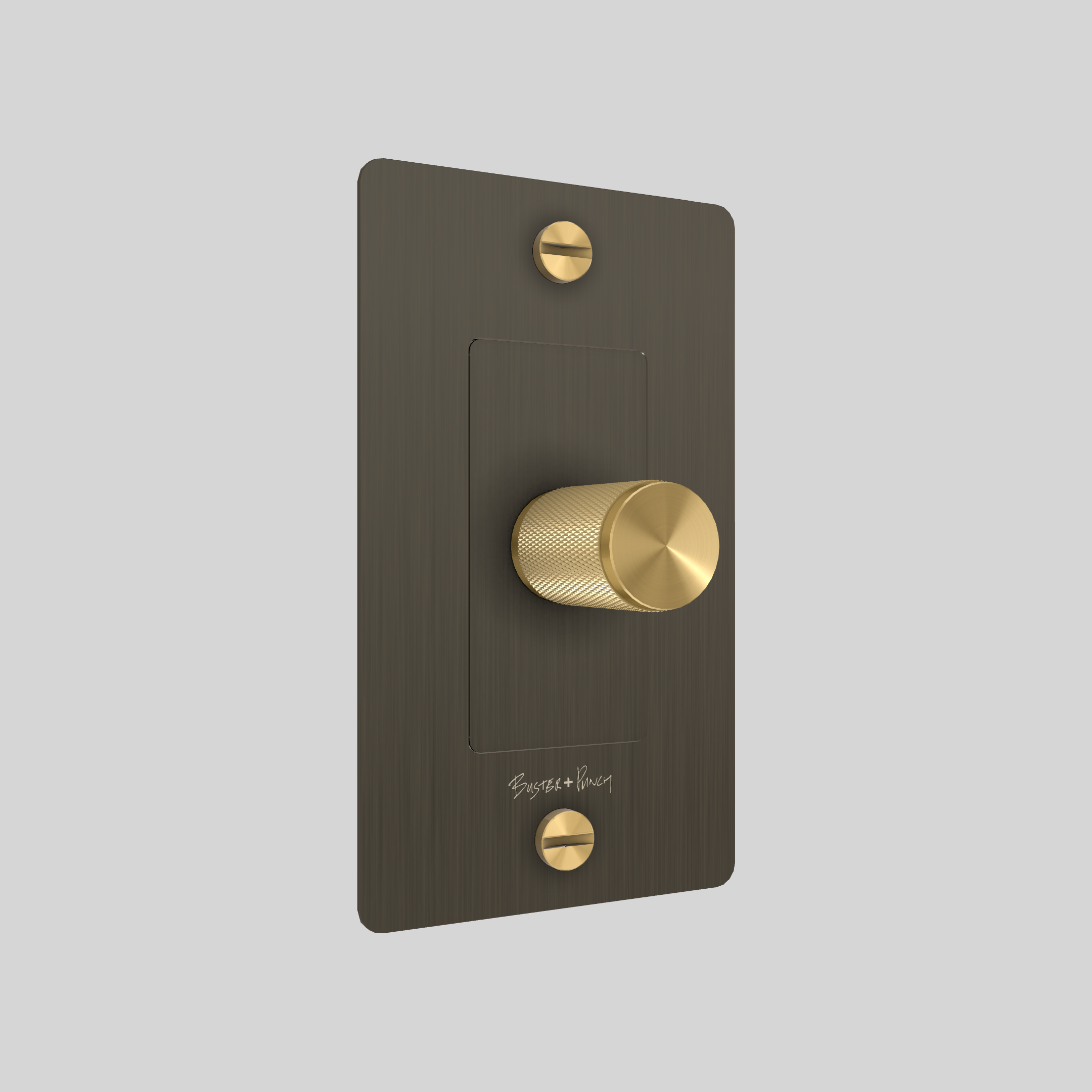 1G DIMMER / CROSS / WITH LOGO / SMOKED BRONZE / BRASS