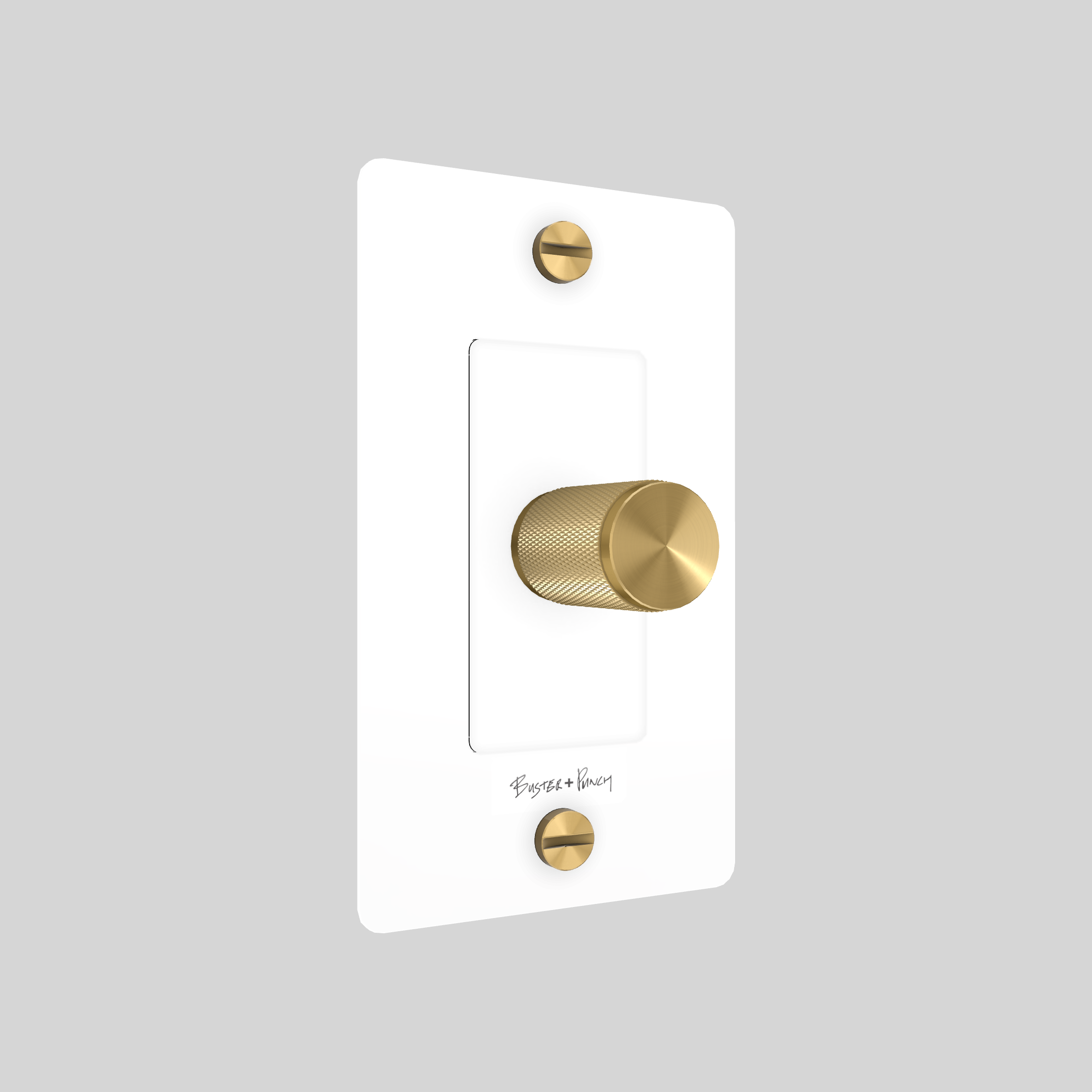1G DIMMER / CROSS / WITH LOGO / WHITE / BRASS