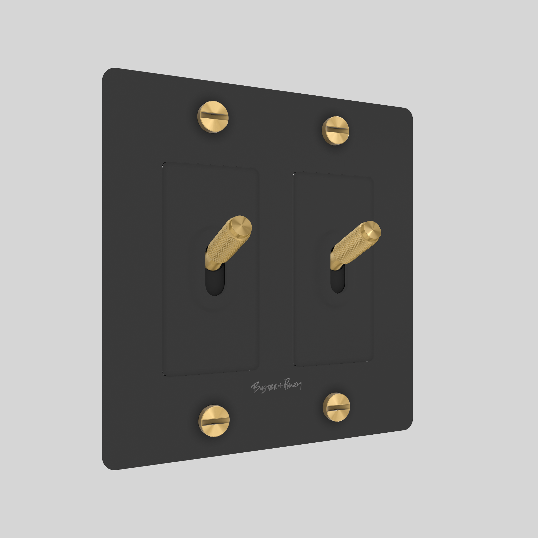 2G TOGGLE / CROSS / WITH LOGO / BLACK / BRASS