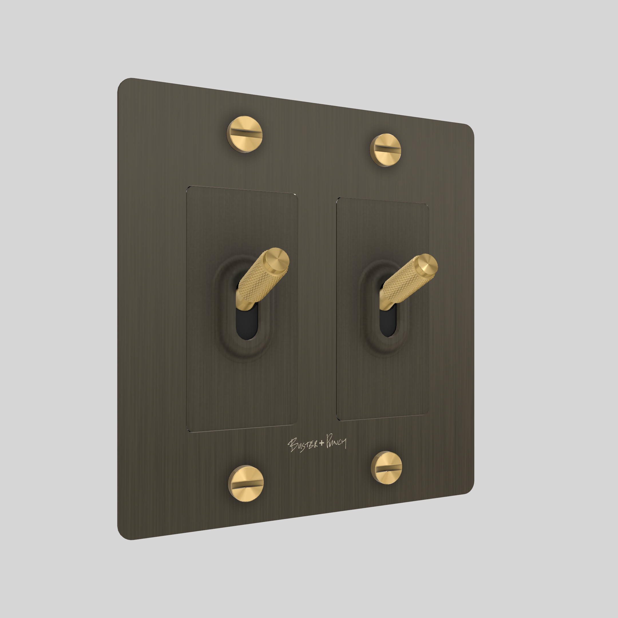 2G TOGGLE / CROSS / WITH LOGO / SMOKED BRONZE / BRASS