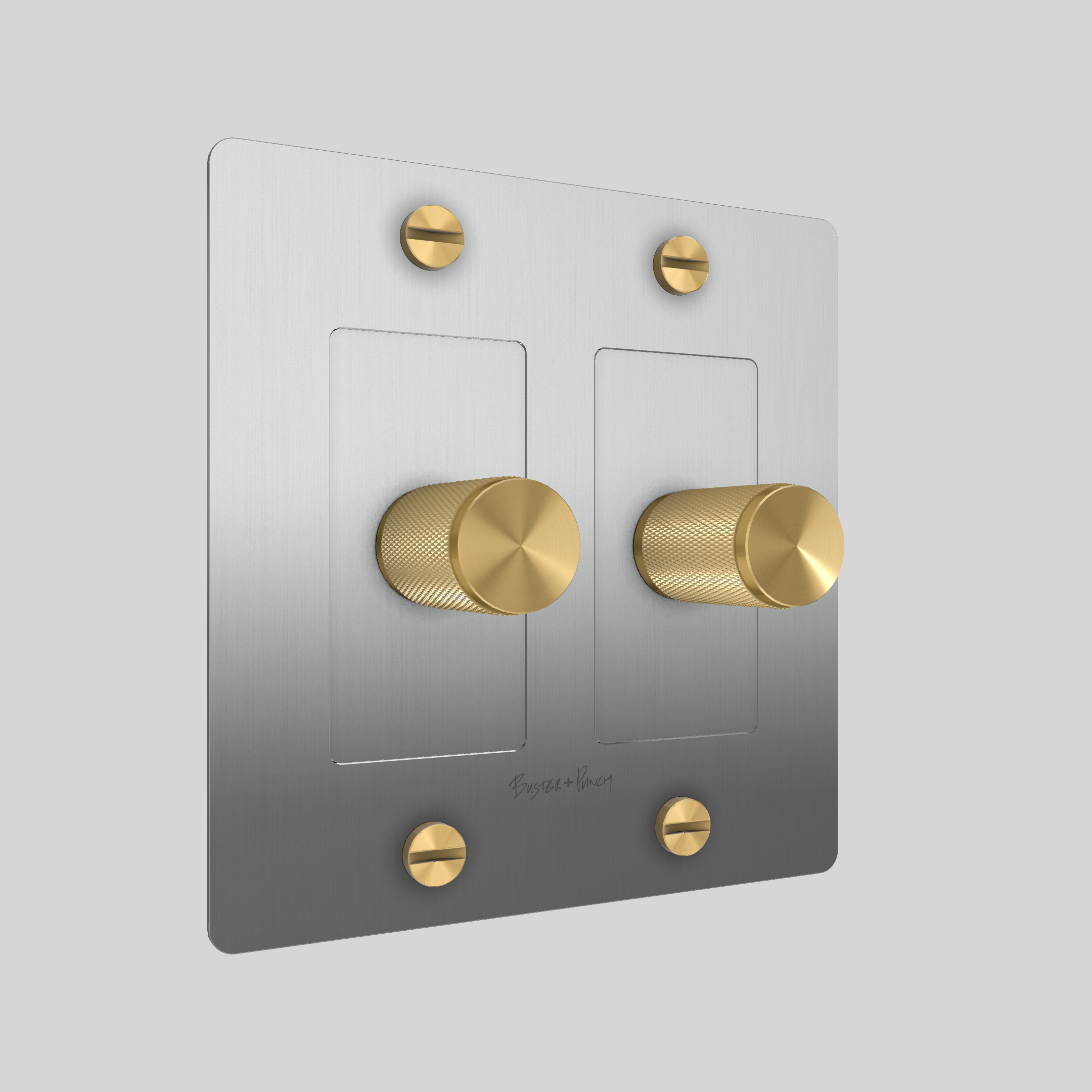 2G DIMMER / CROSS / WITH LOGO / STEEL / BRASS