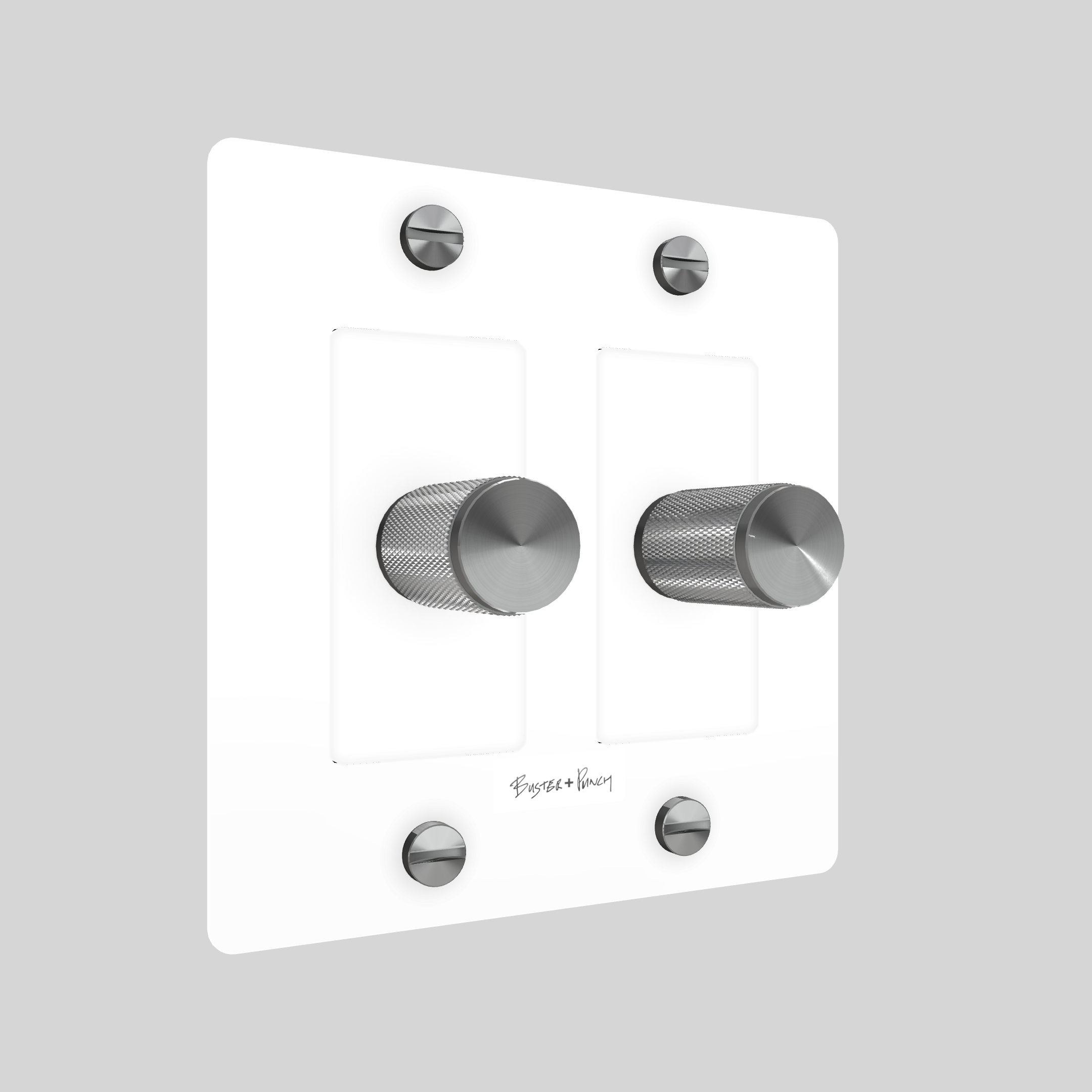 2G DIMMER / CROSS / WITH LOGO / WHITE / STEEL