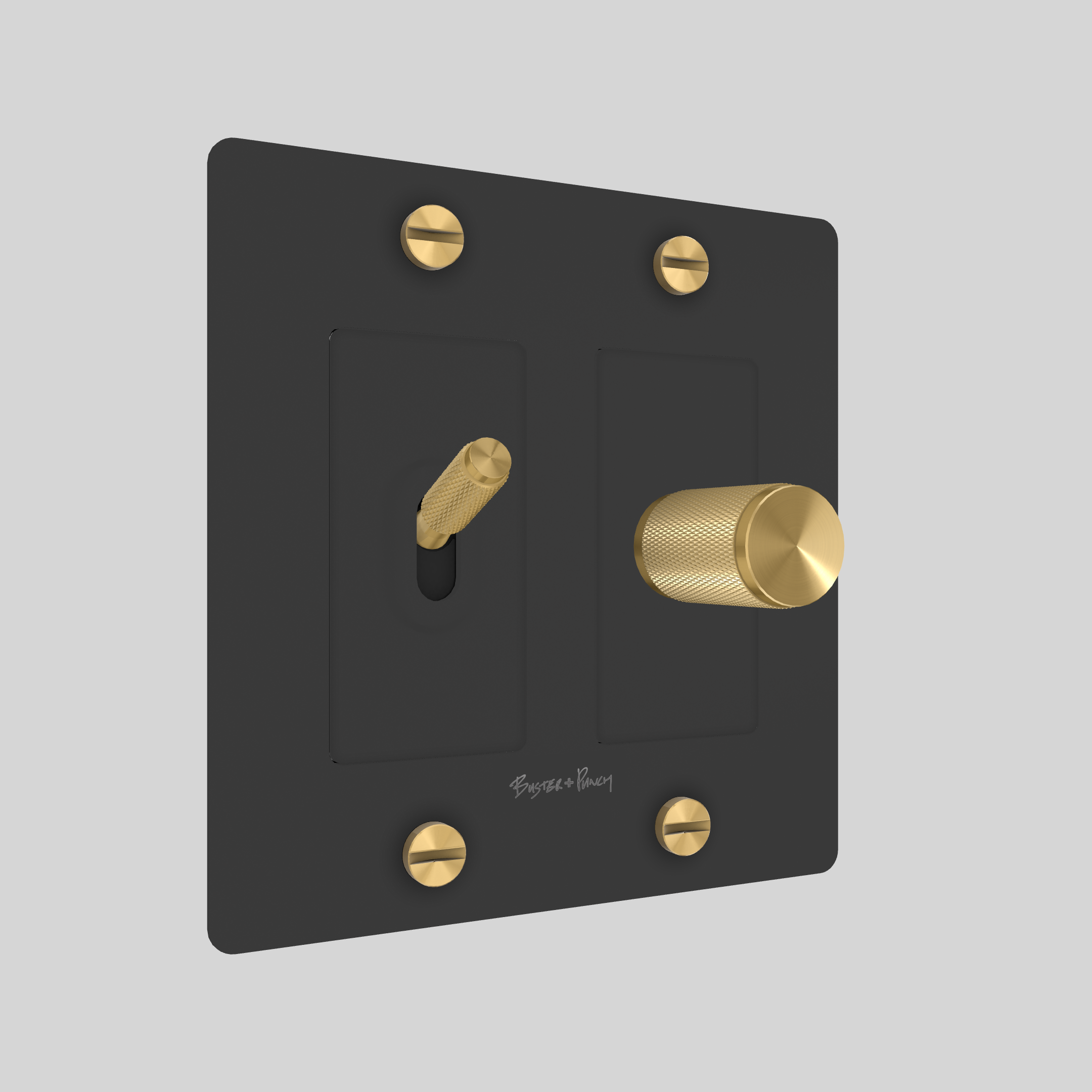 2G TOGGLE & DIMMER / CROSS / WITH LOGO / BLACK / BRASS