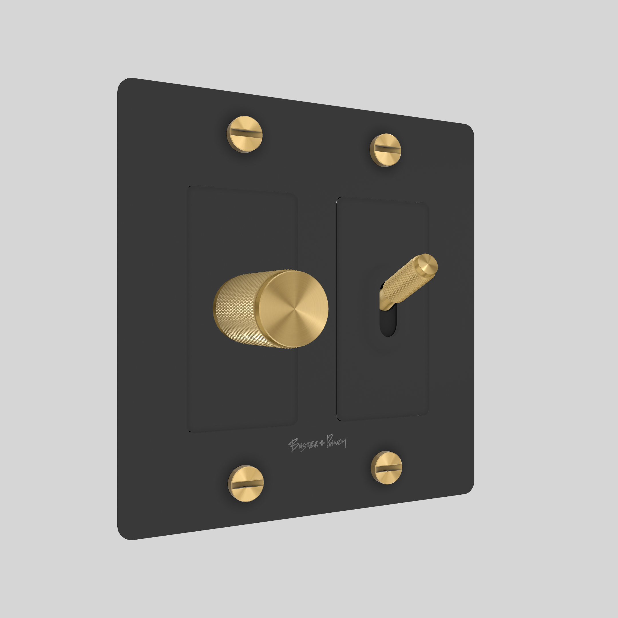 2G TOGGLE & DIMMER / CROSS / WITH LOGO / BLACK / BRASS