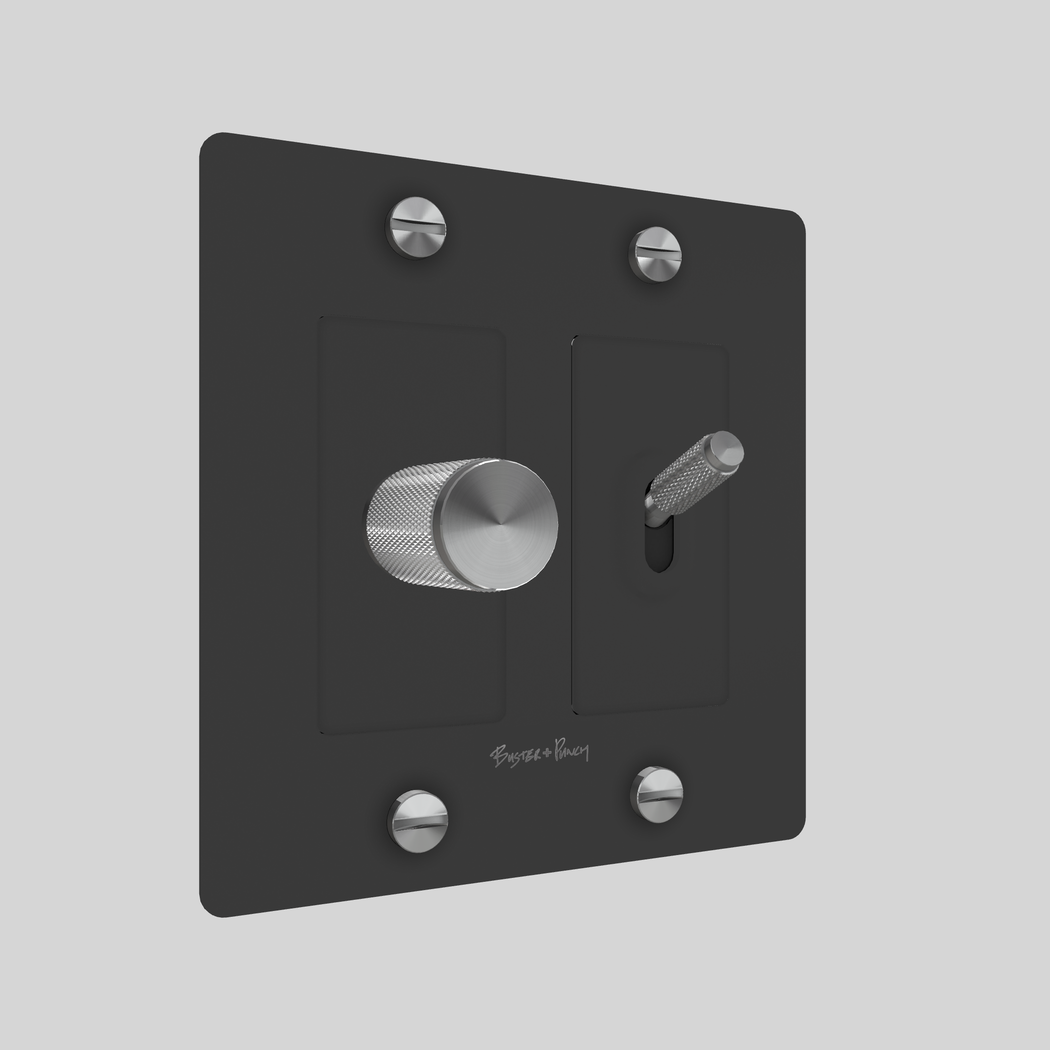 2G TOGGLE & DIMMER / CROSS / WITH LOGO / BLACK / STEEL